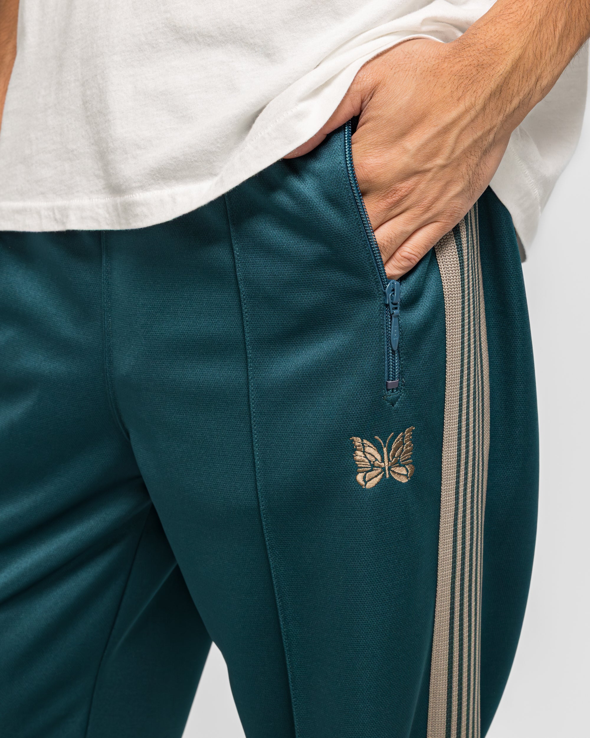 Track Pant - Green Poly Smooth - Image 5