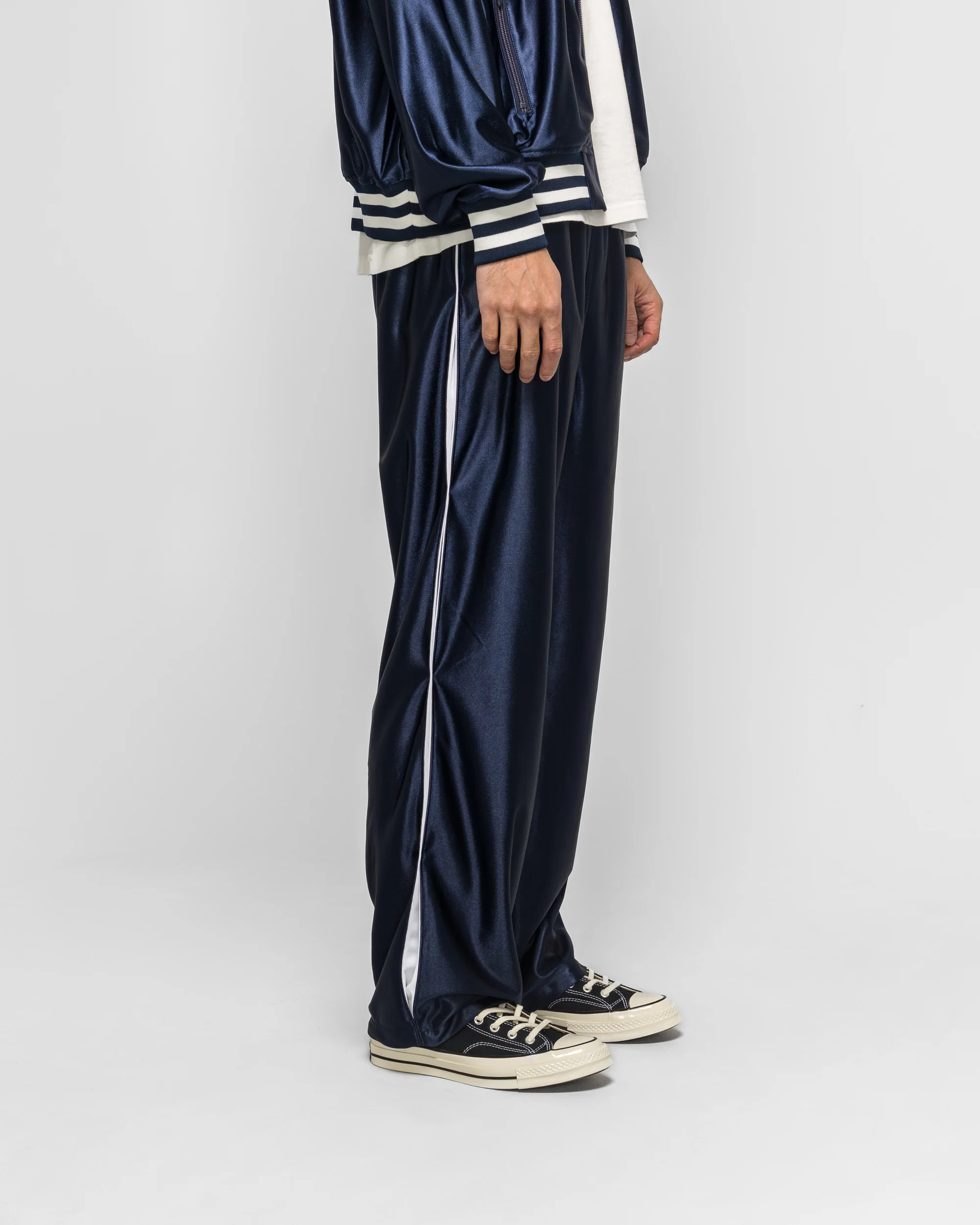 Track Pant - Navy Tricot Sateen - Image 3