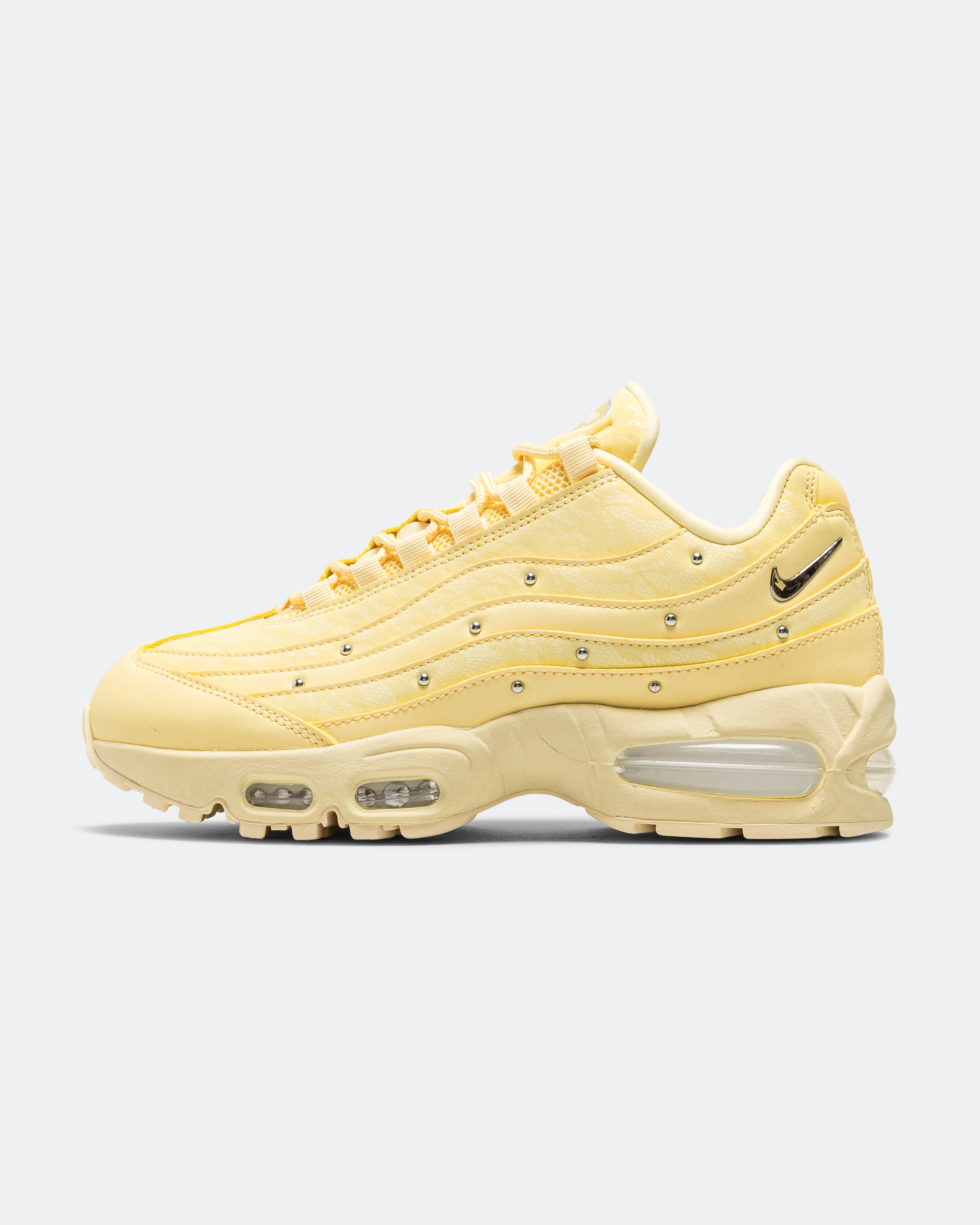 Womens Air Max 95 Big Bubble - Soft Yellow/Metallic Silver-Alabaster