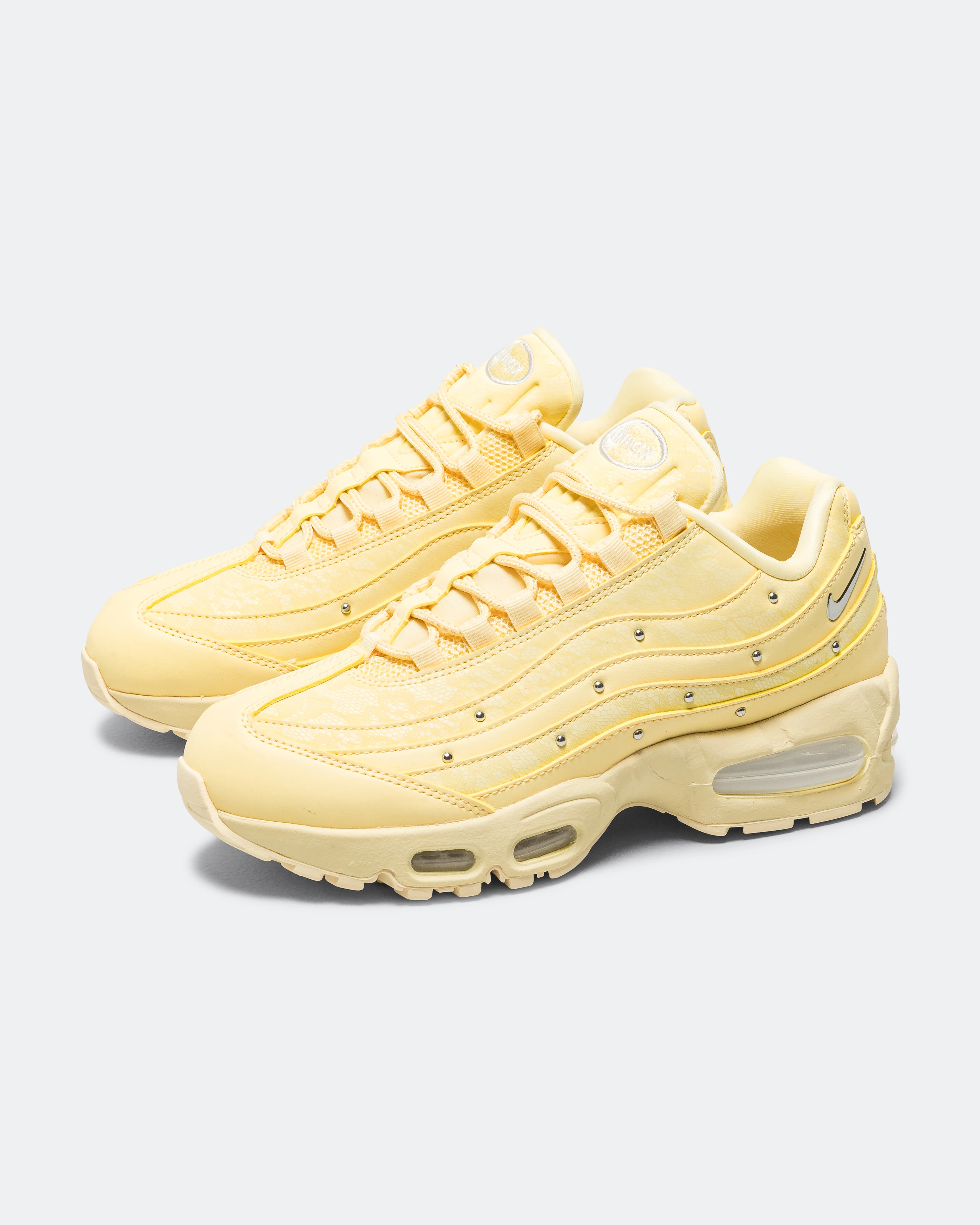 Womens Air Max 95 Big Bubble - Soft Yellow/Metallic Silver-Alabaster - Image 2
