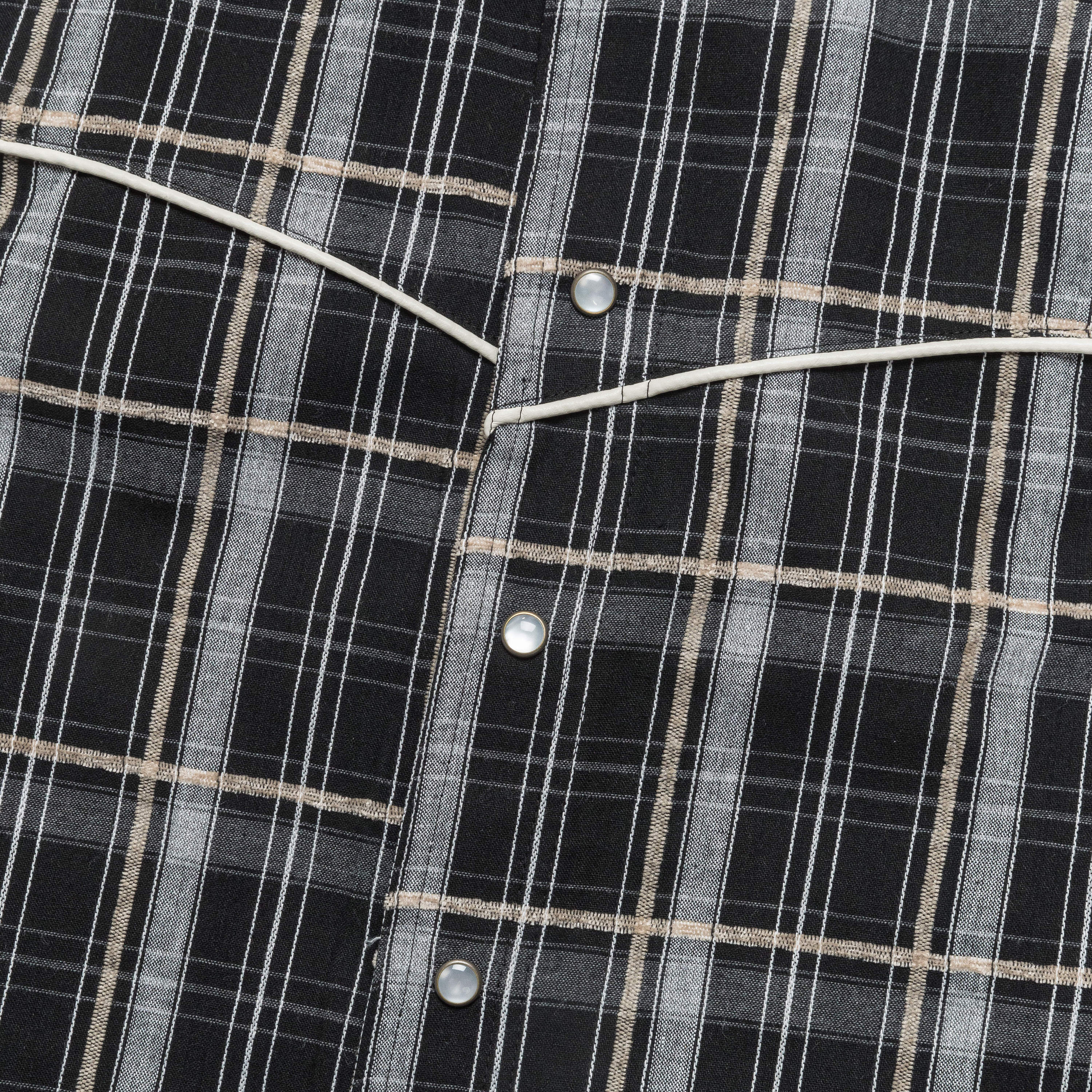 Noah Patch Check Shirt - Black - Image 3