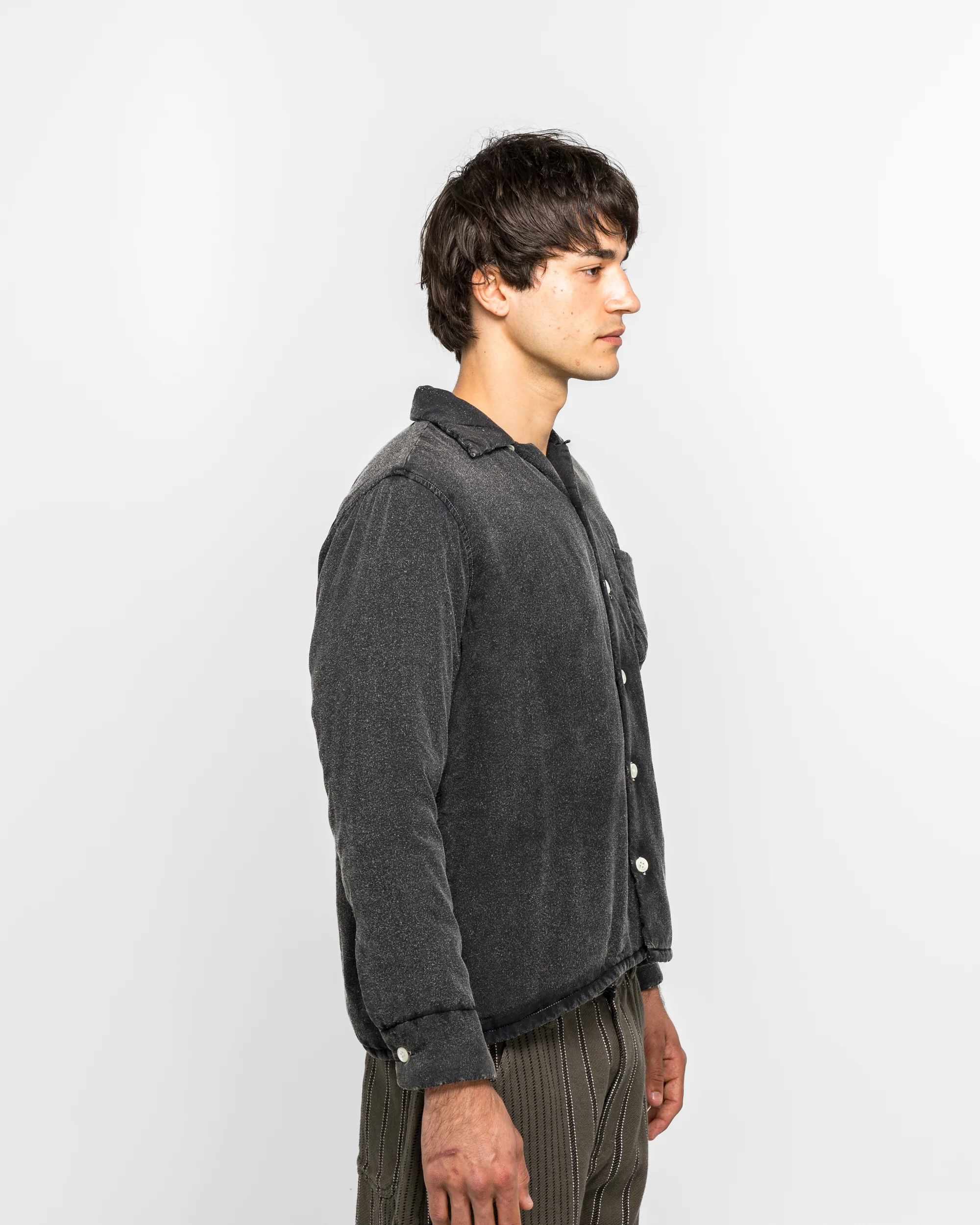Hand Dye Puffer Shirt - Black - Image 3