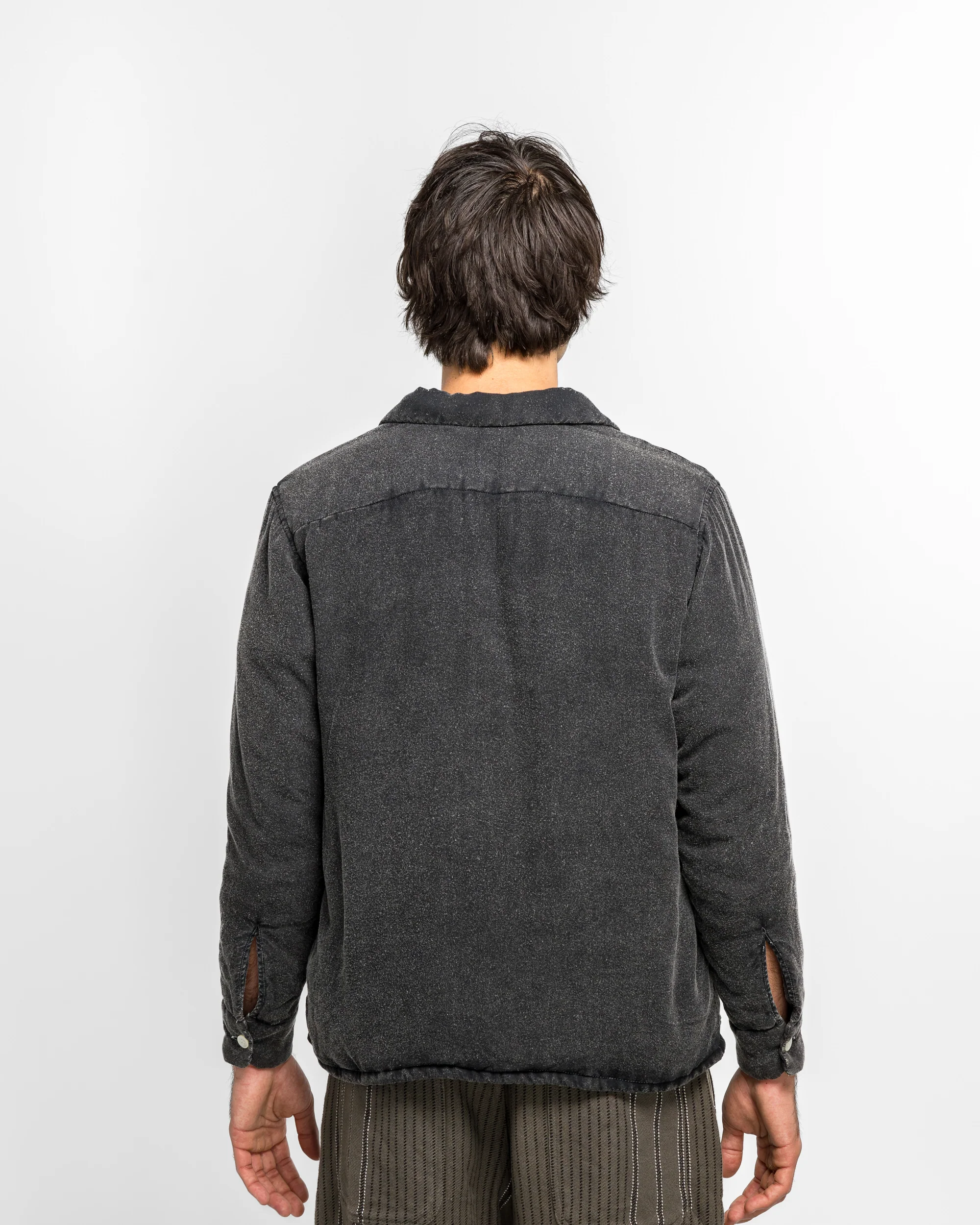 Hand Dye Puffer Shirt - Black - Image 4