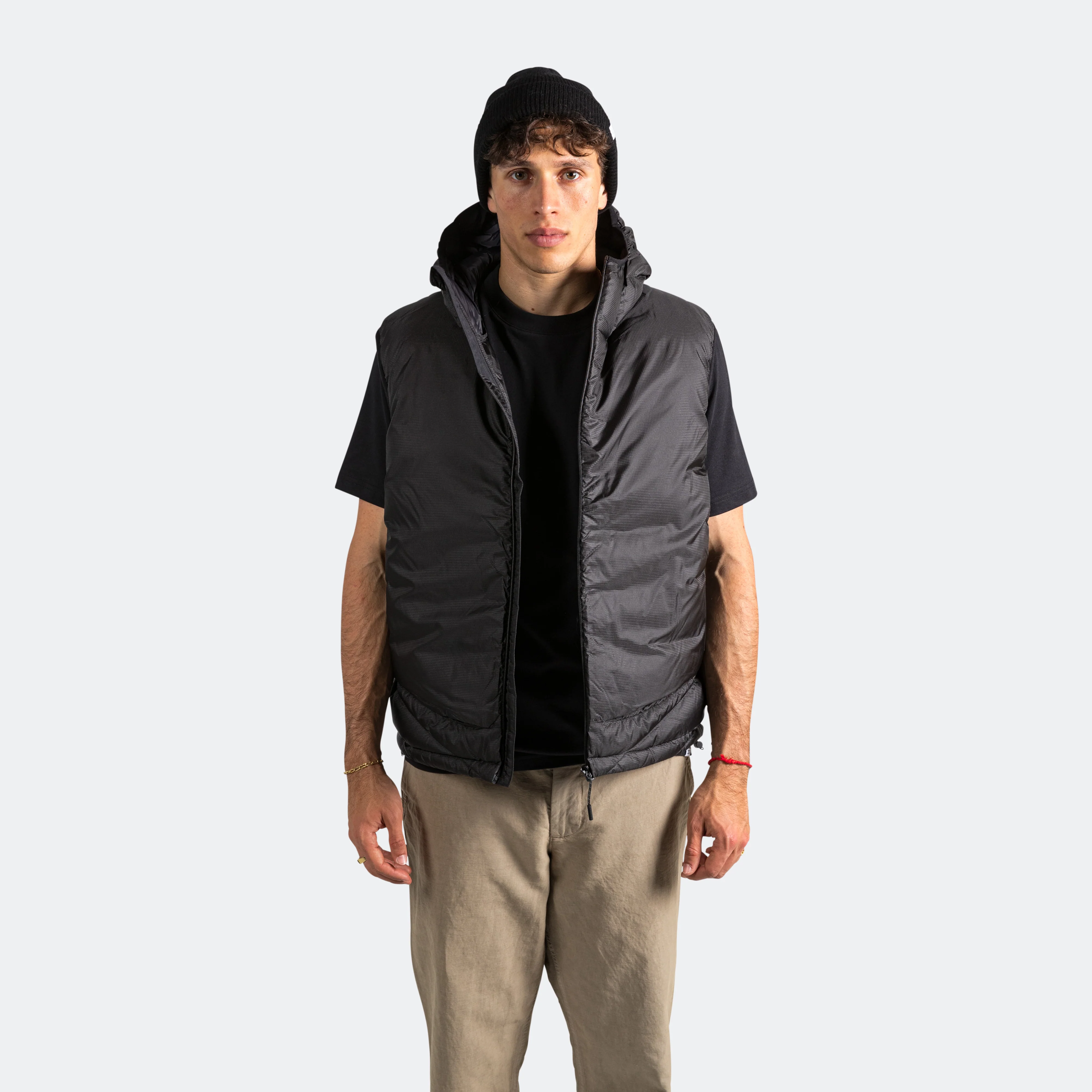 Pasmo Rip Hooded Down Gilet - Black - Image 8