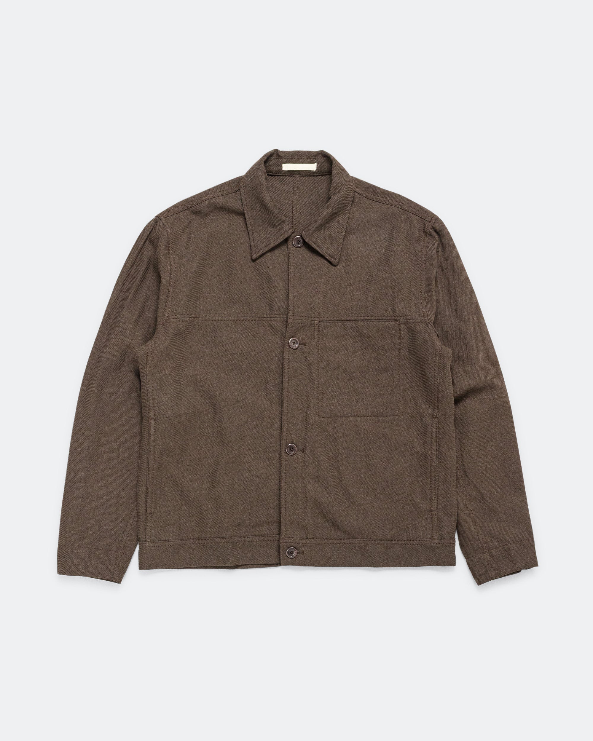 Arresskov Cotton Linen Twill Overshirt - Delicioso Brown