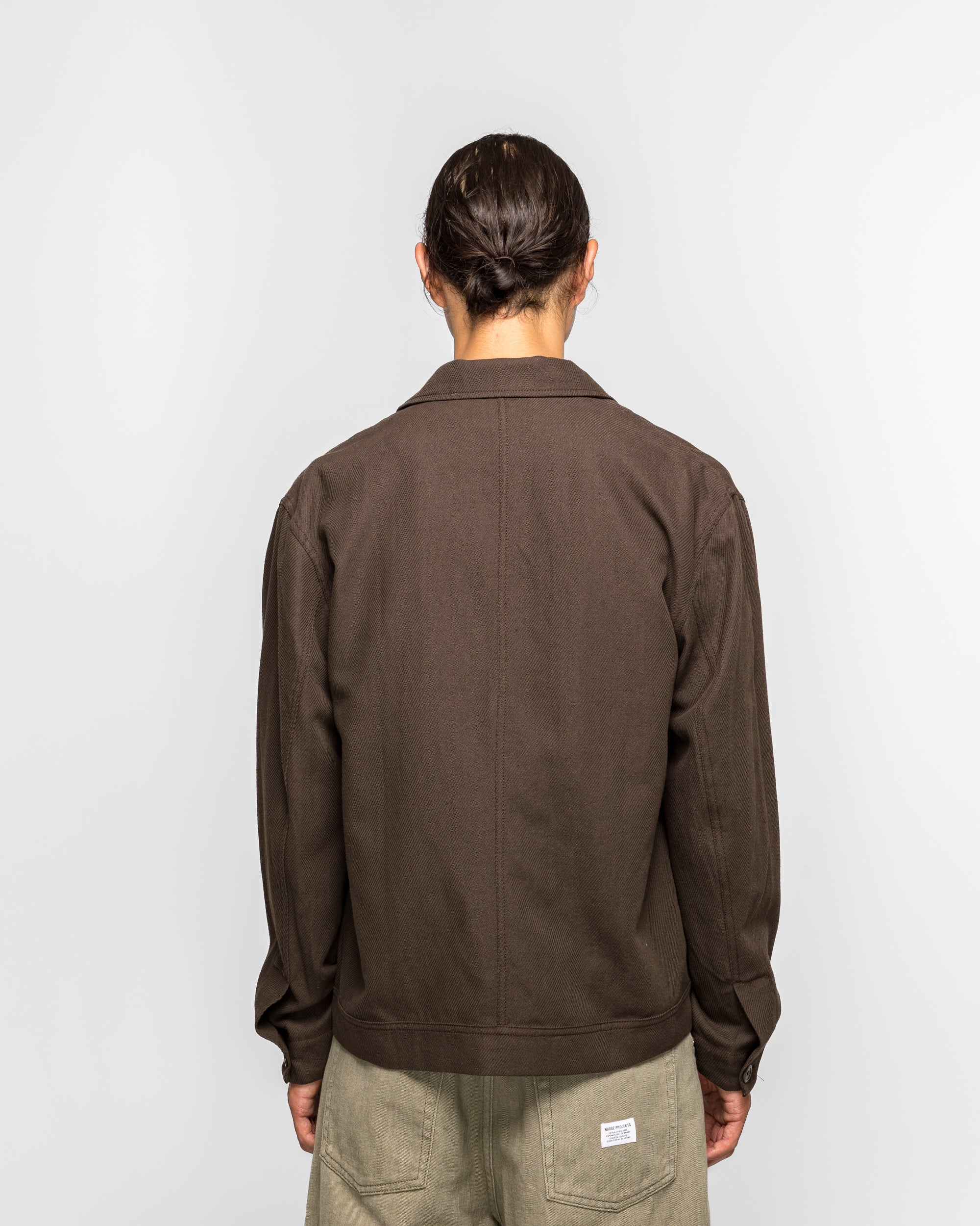 Arresskov Cotton Linen Twill Overshirt - Delicioso Brown - Image 4