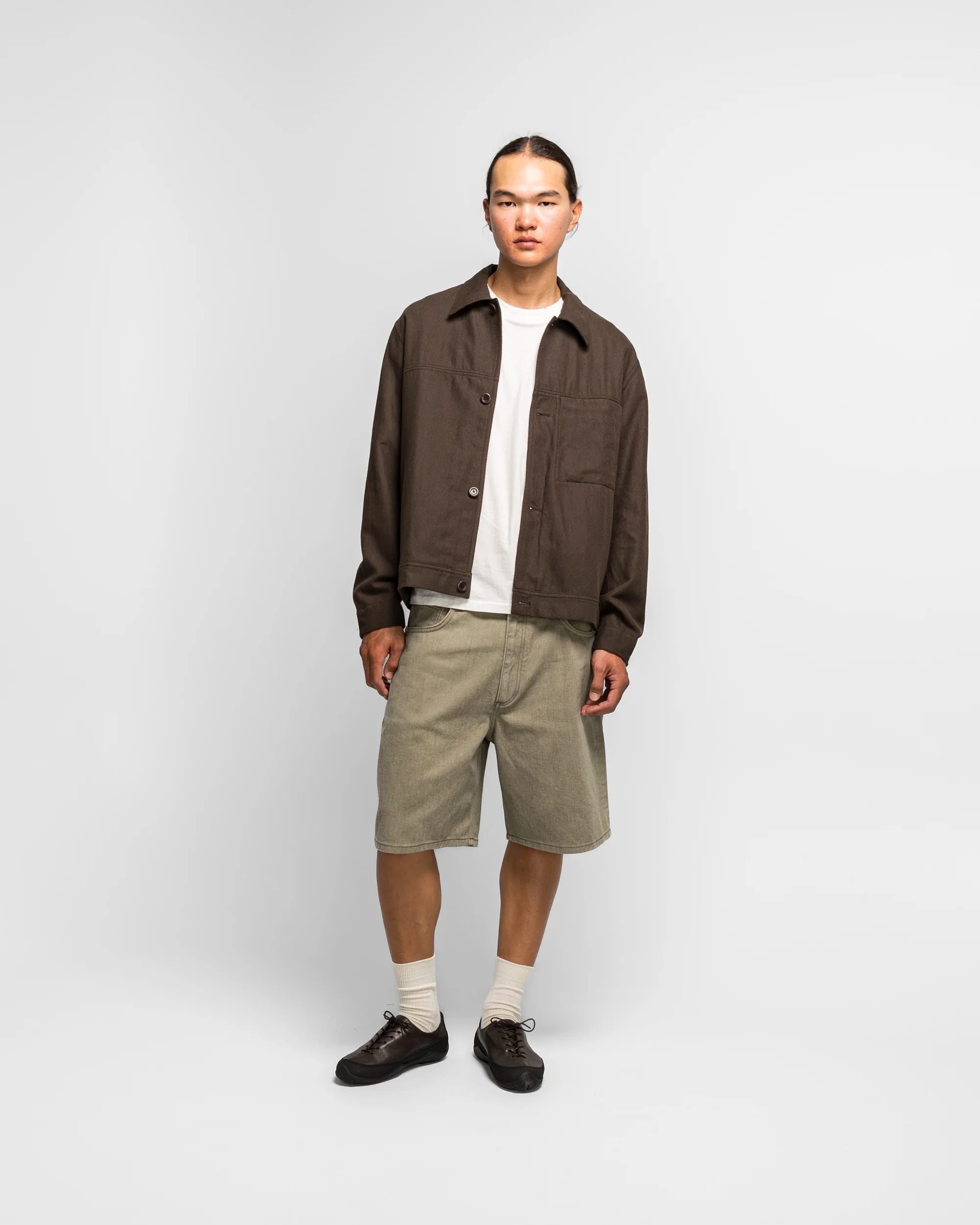 Arresskov Cotton Linen Twill Overshirt - Delicioso Brown - Image 6