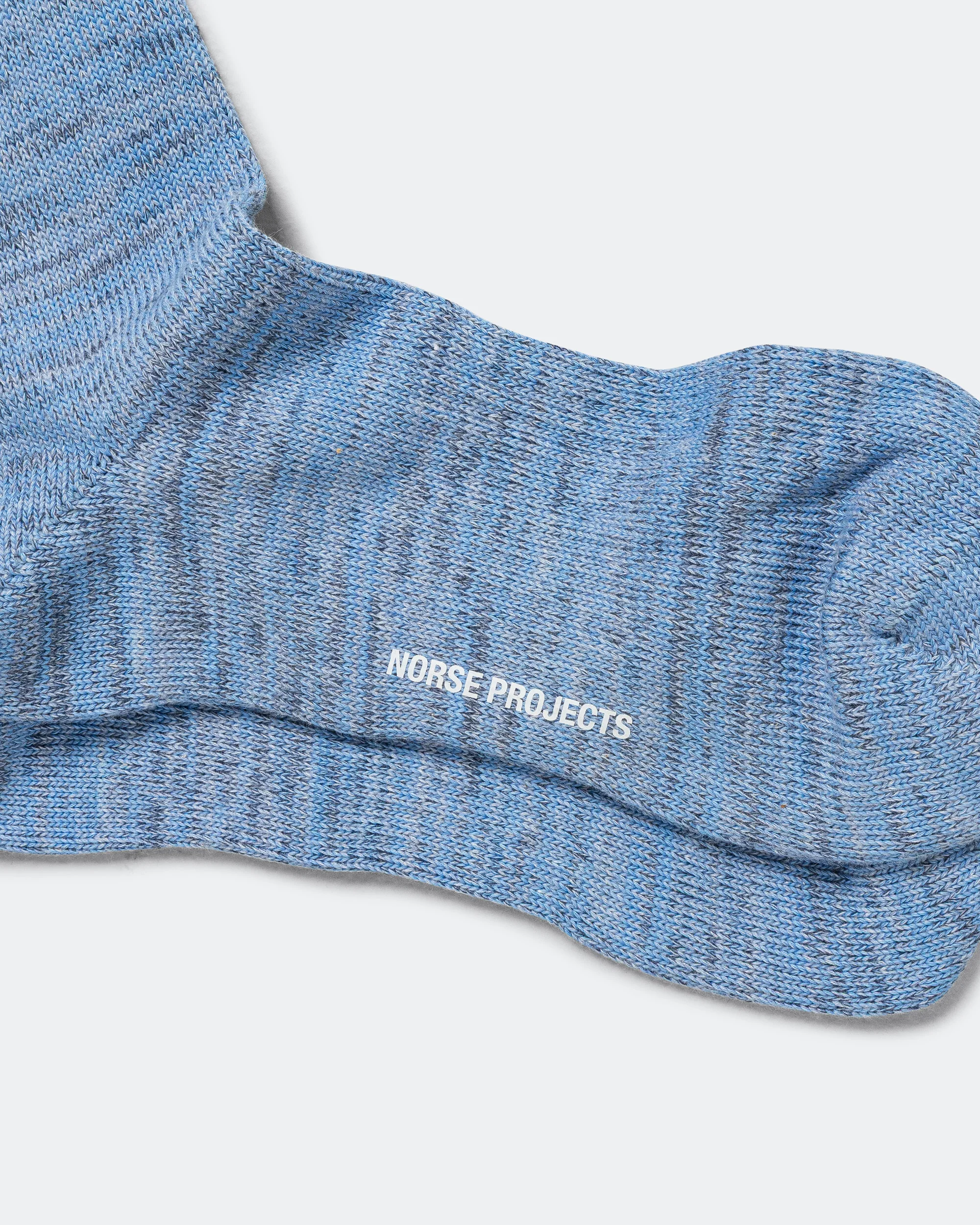 Bykle Heavy Cotton Twist Sock - Bel Air Blue - Image 4