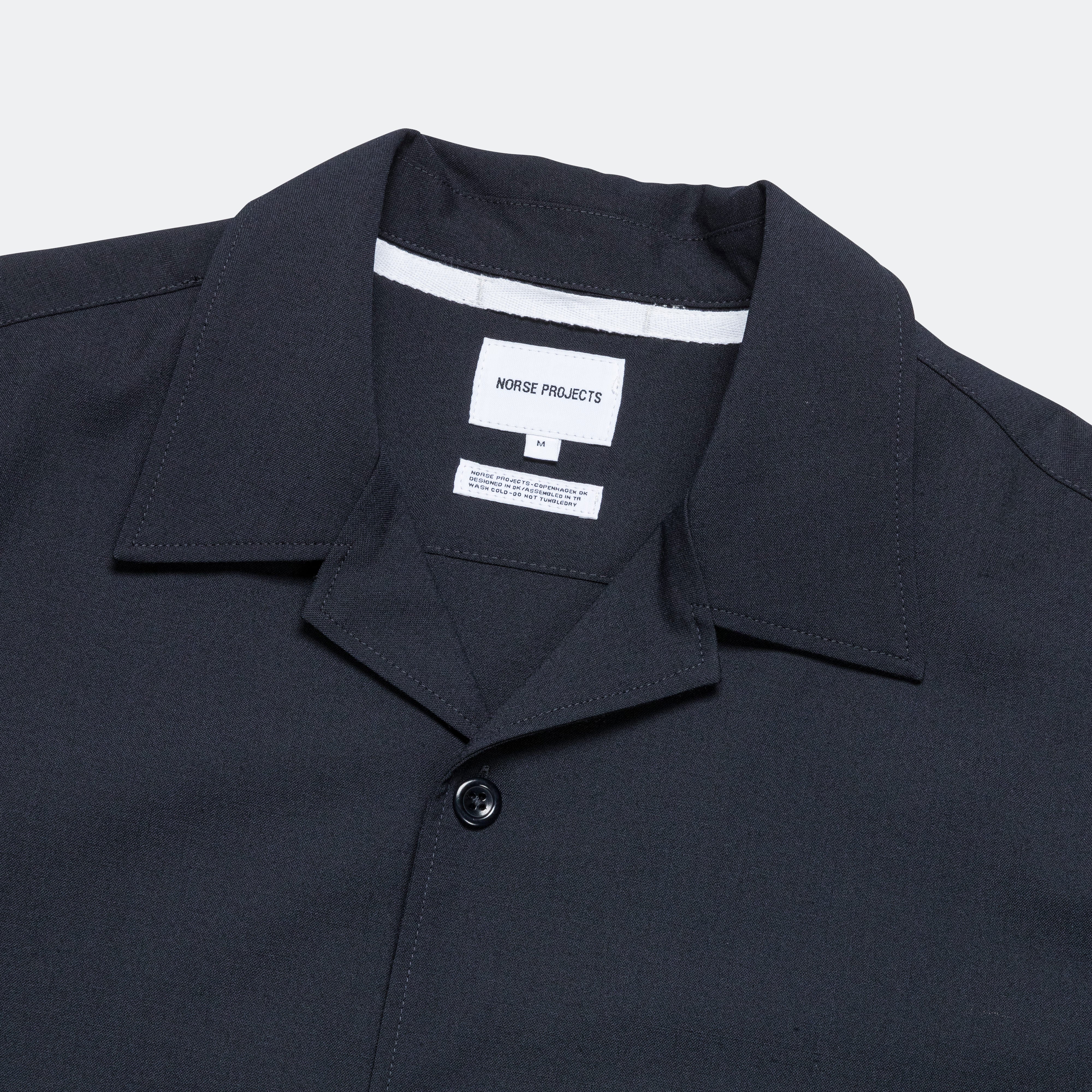 Carsten Light Wool Shirt - Dark Navy - Image 3