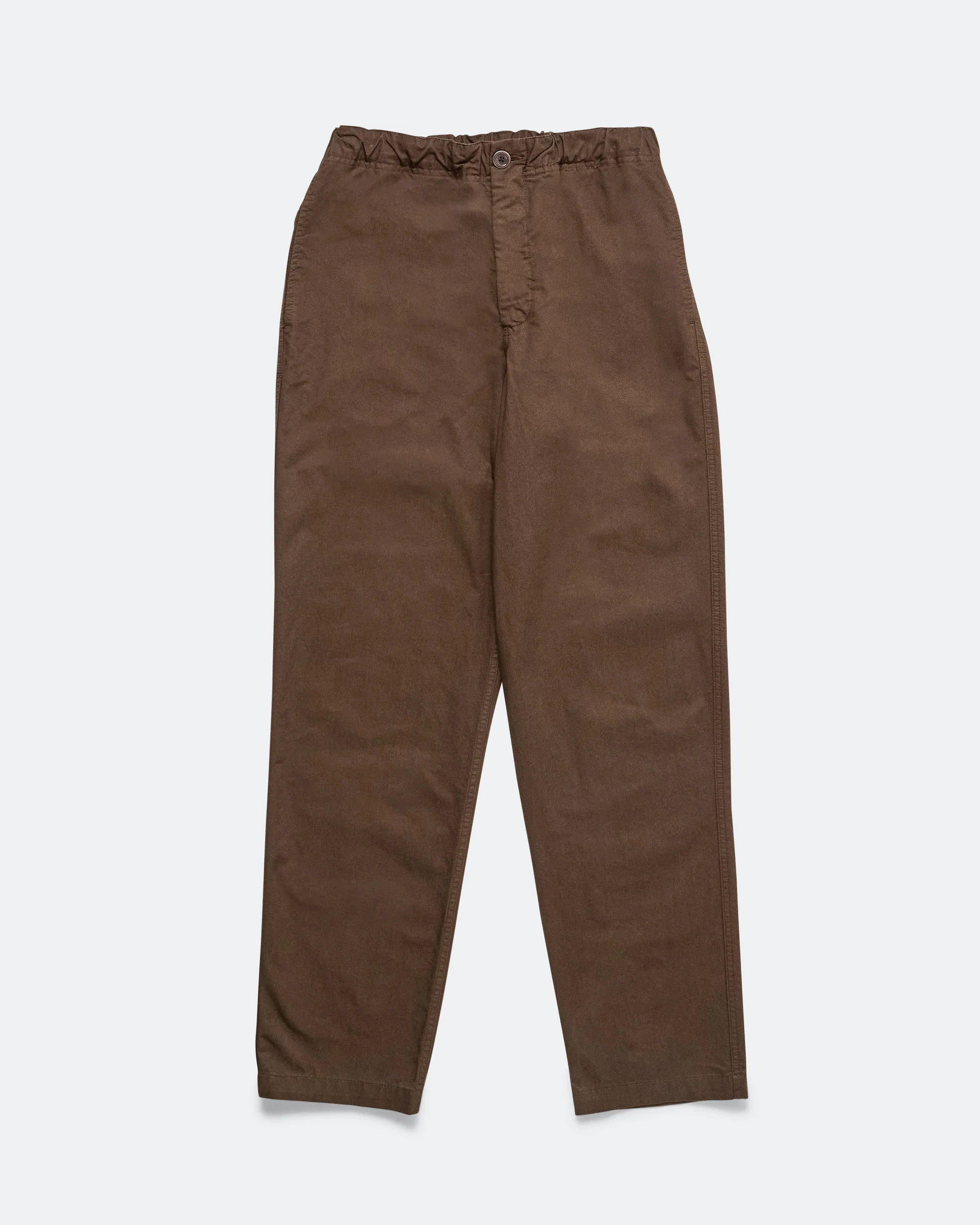 Ezra Regular Mineral Dyed Fine Twill Trousers - Espresso