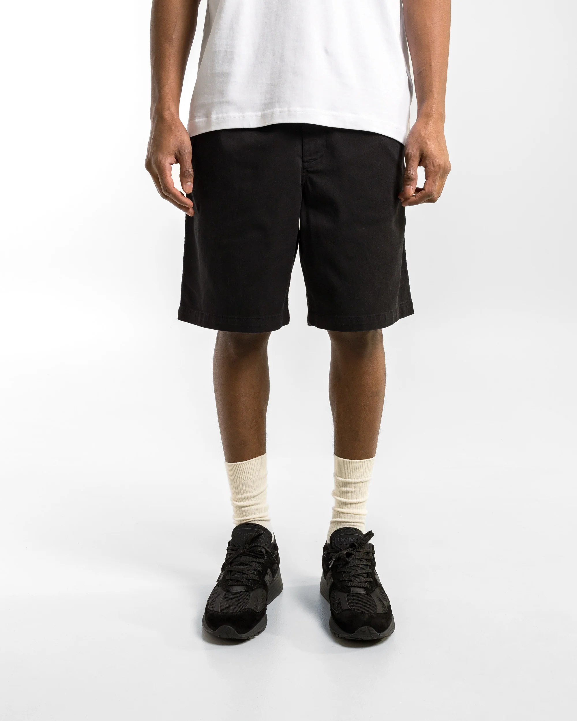 Ezra Relaxed Organic Stretch Twill Short - Black - Image 2