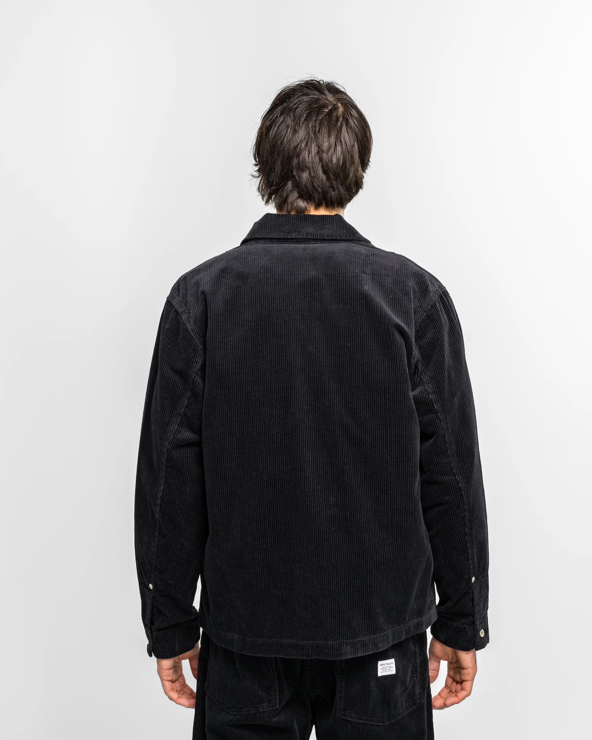 Folke Wide Corduroy Chore Jacket - Dark Navy - Image 4
