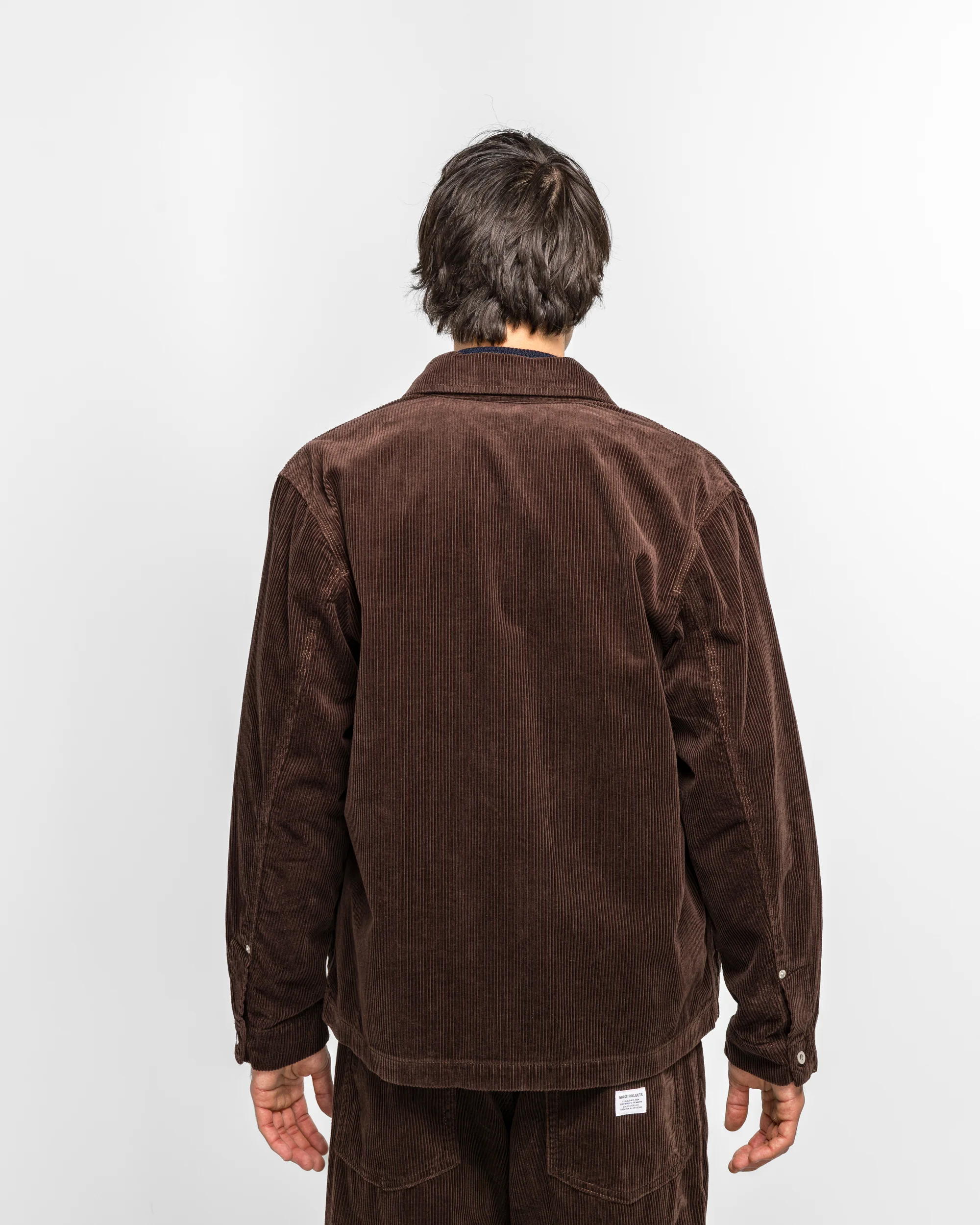 Folke Wide Corduroy Chore Jacket - Espresso - Image 4
