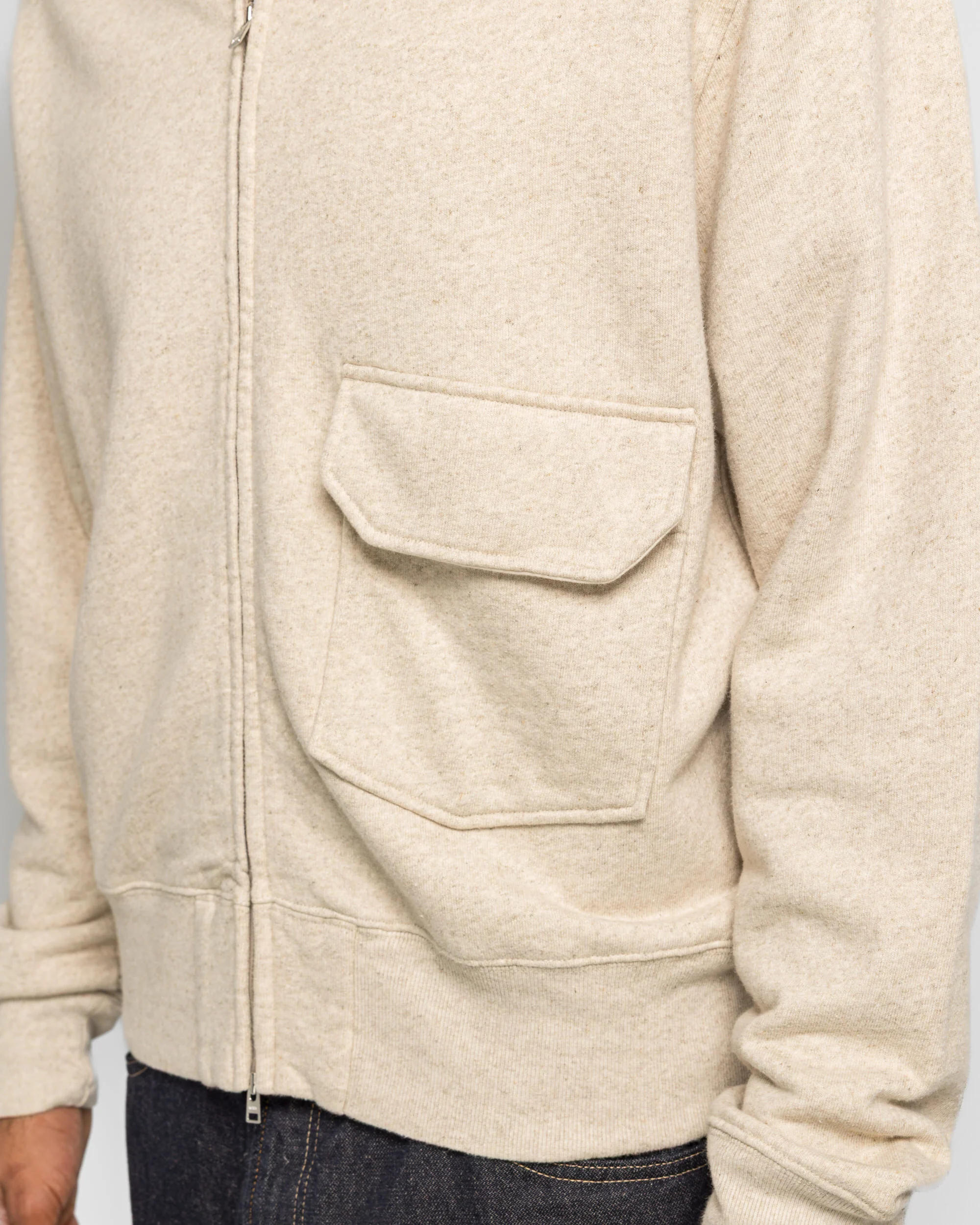 Fynshav Cotton Linen Loopback Jacket - Natural - Image 5