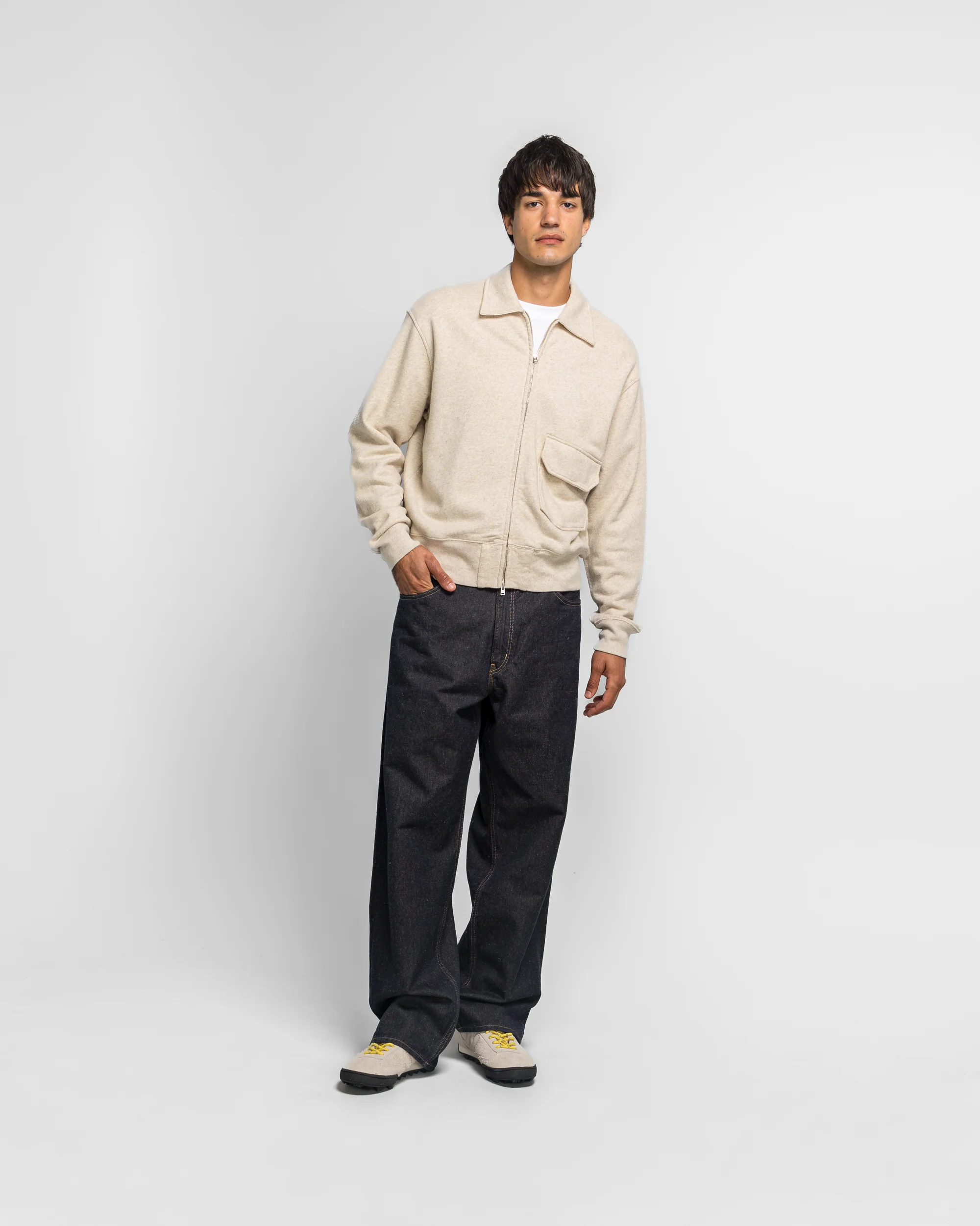 Fynshav Cotton Linen Loopback Jacket - Natural - Image 6