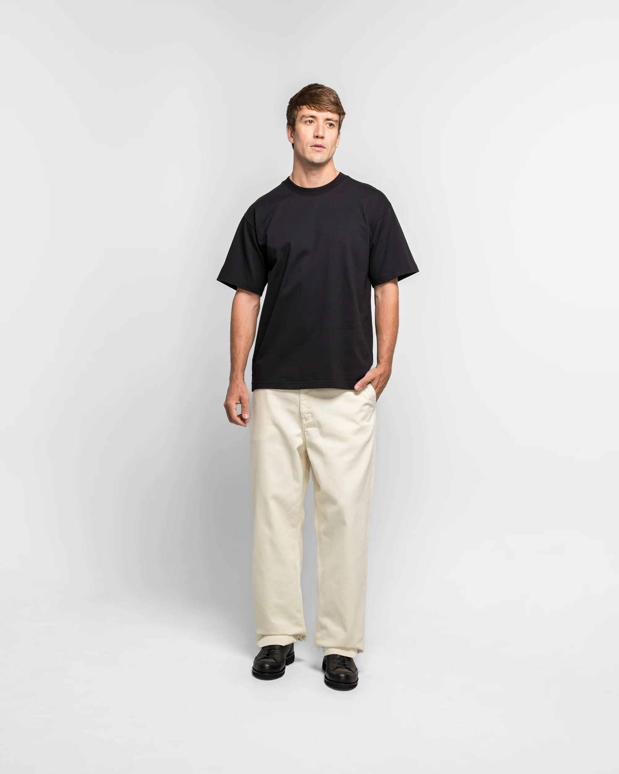 Hengifoss High Waist Heavy Twill Trouser - Natural Ecru - Image 6