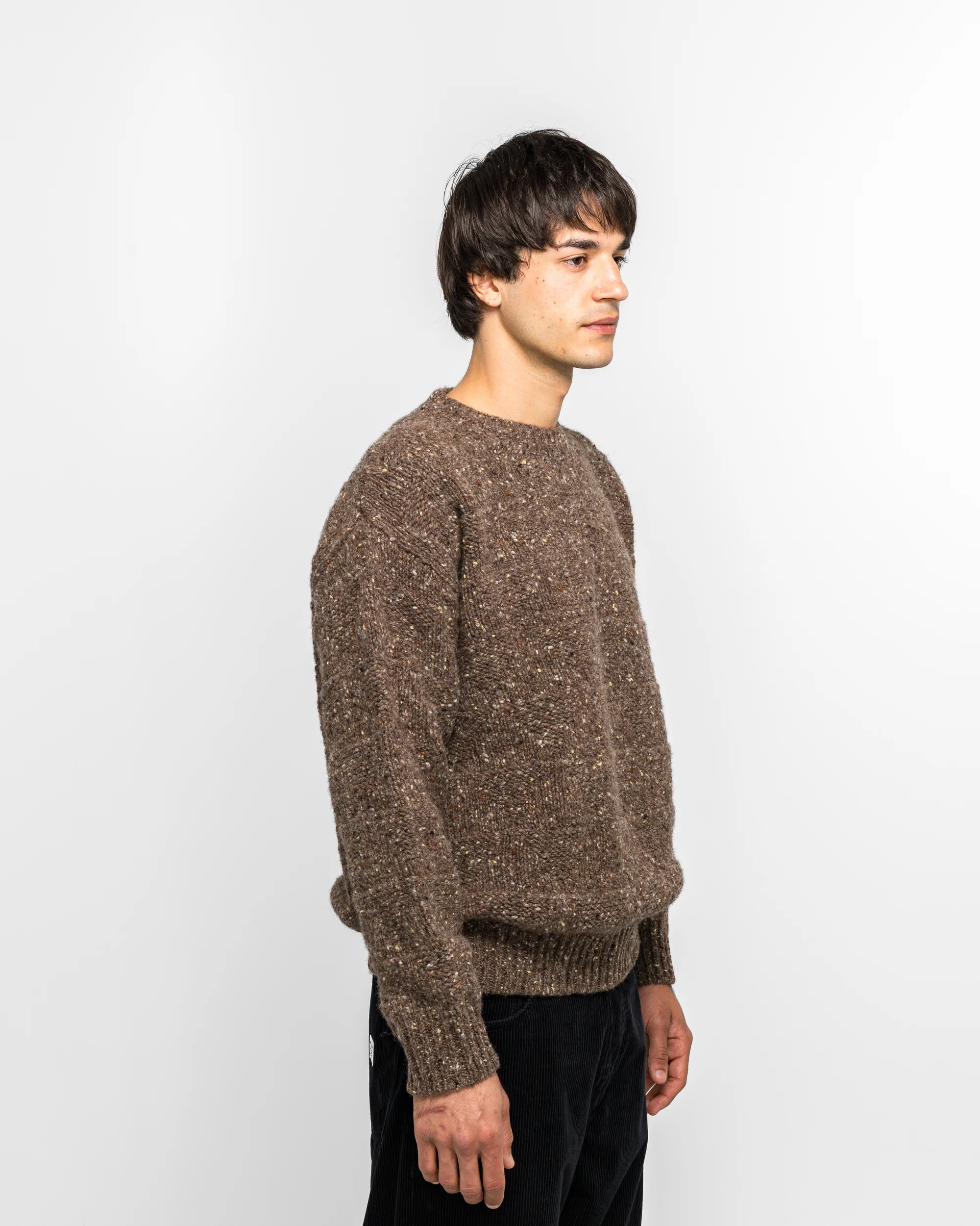 Jonas Donegal Diamond Sweater - Seal Brown - Image 3