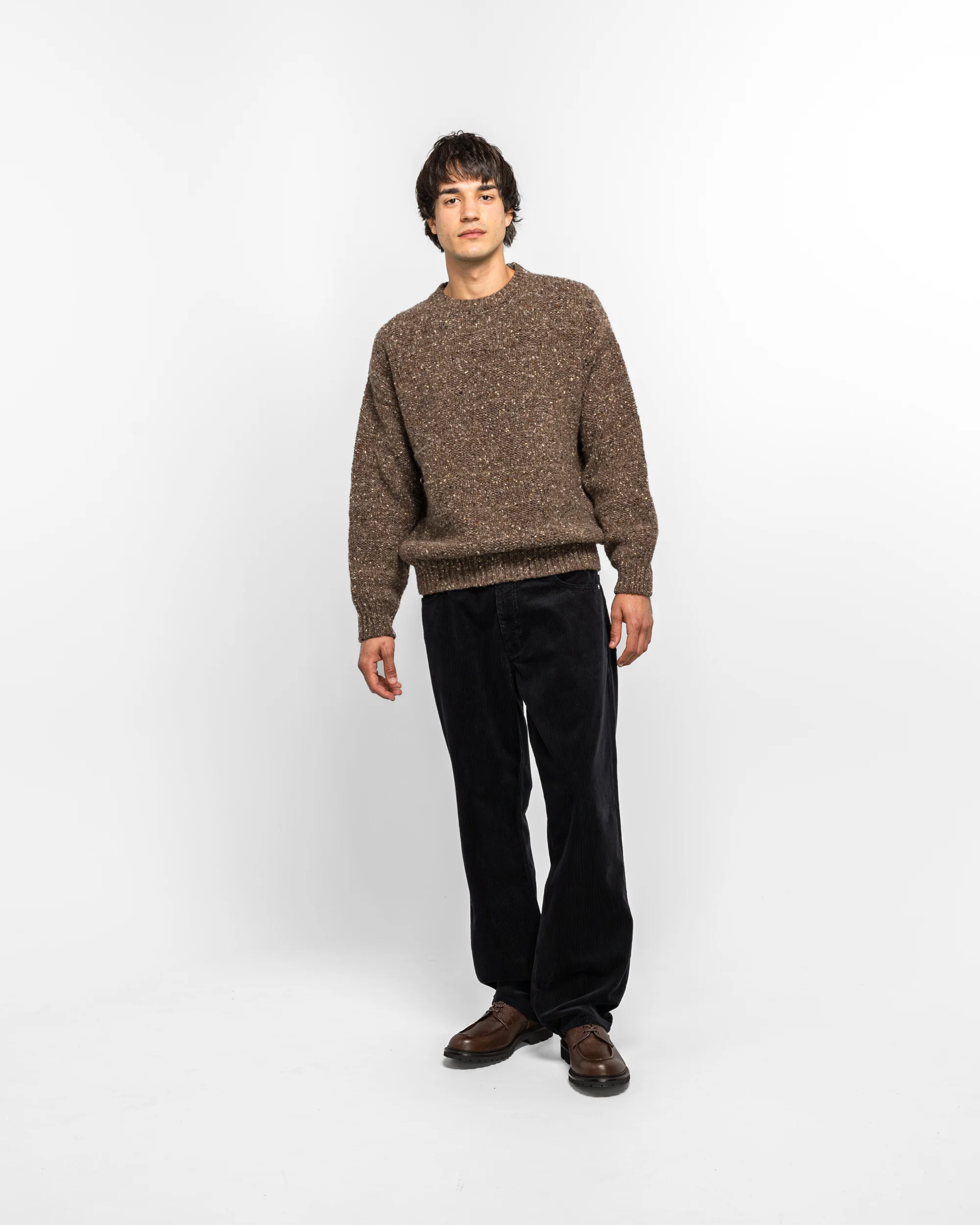 Jonas Donegal Diamond Sweater - Seal Brown - Image 5