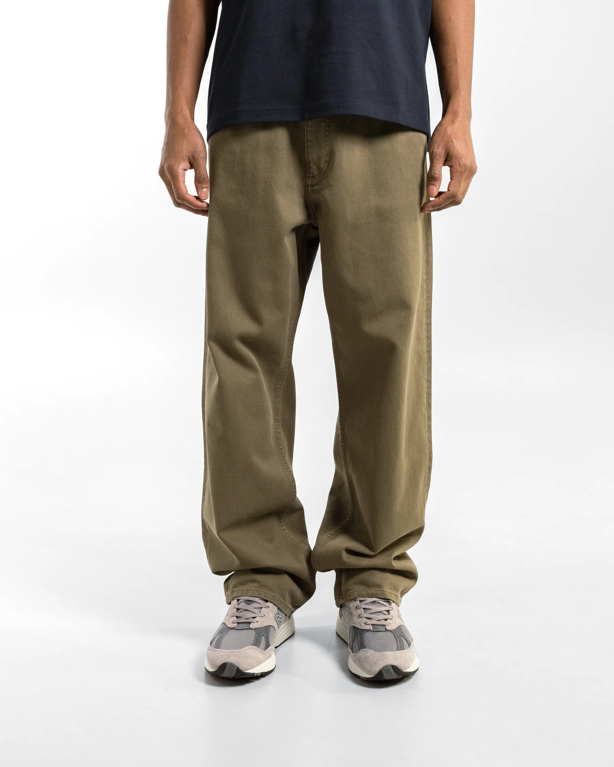 Mogens Relaxed 5 Pocket Heavy Twill - Olive Night - Image 2