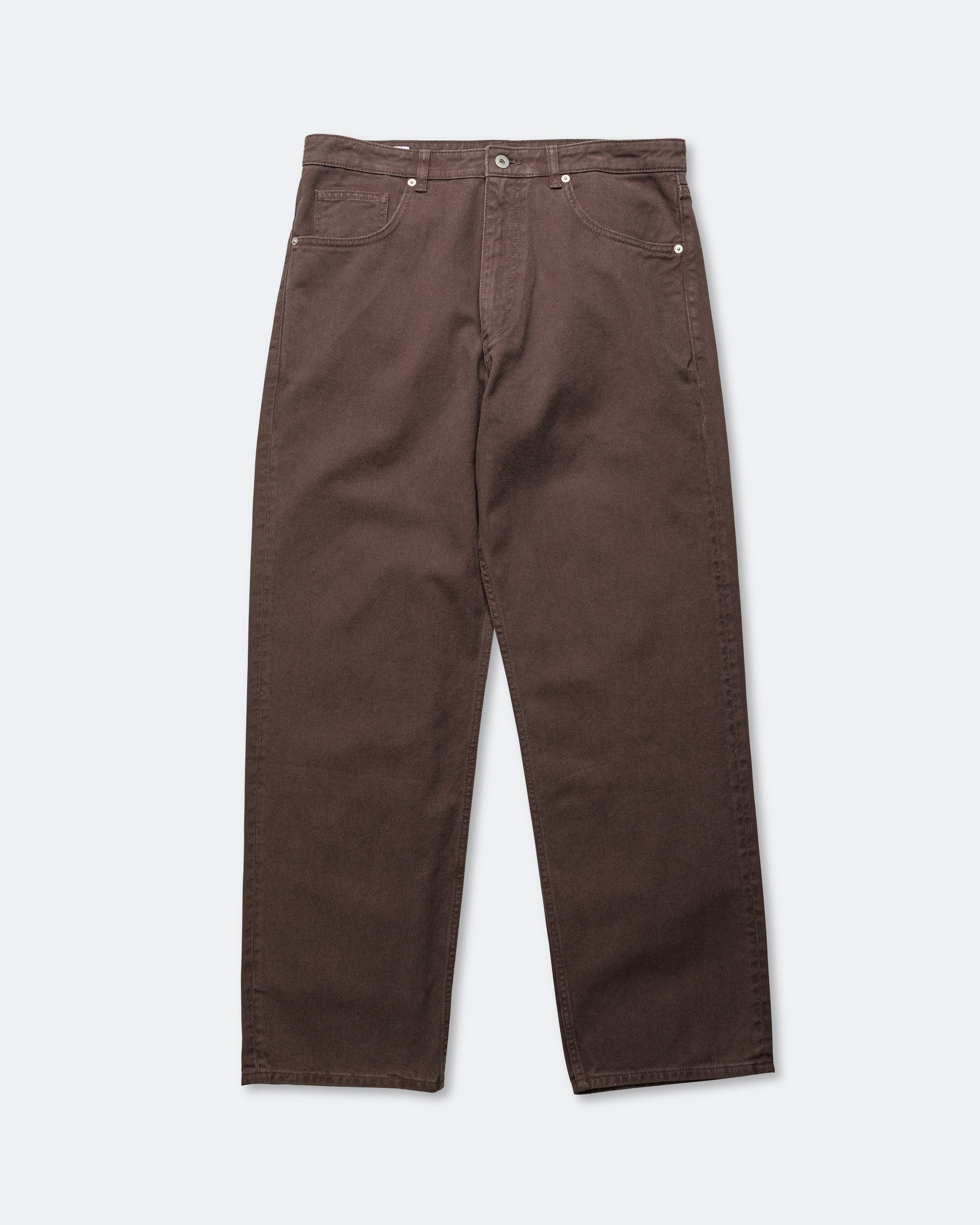 Mogens Relaxed 5 Pocket Heavy Twill - Seal Brown