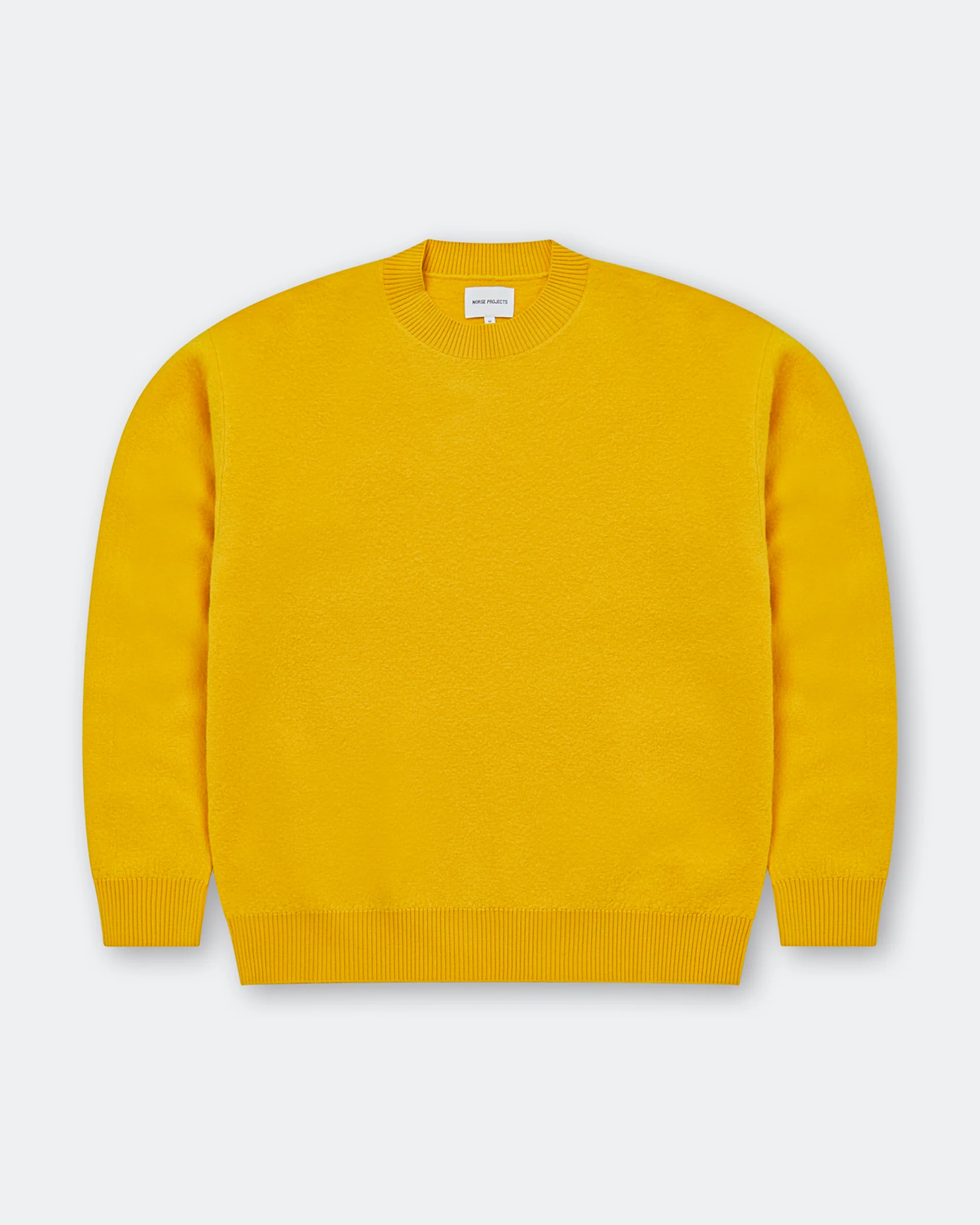 Rom Boiled Wool Crewneck - Warm Yellow