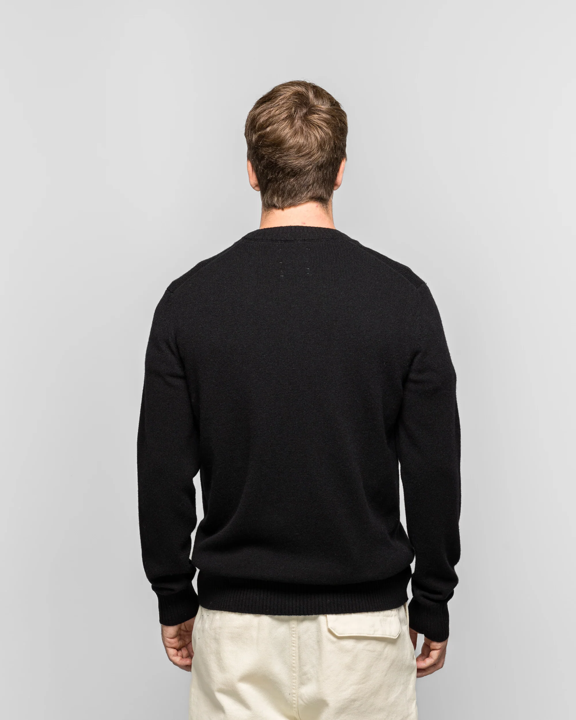 Standard Merino Lambswool Sweater - Black - Image 4