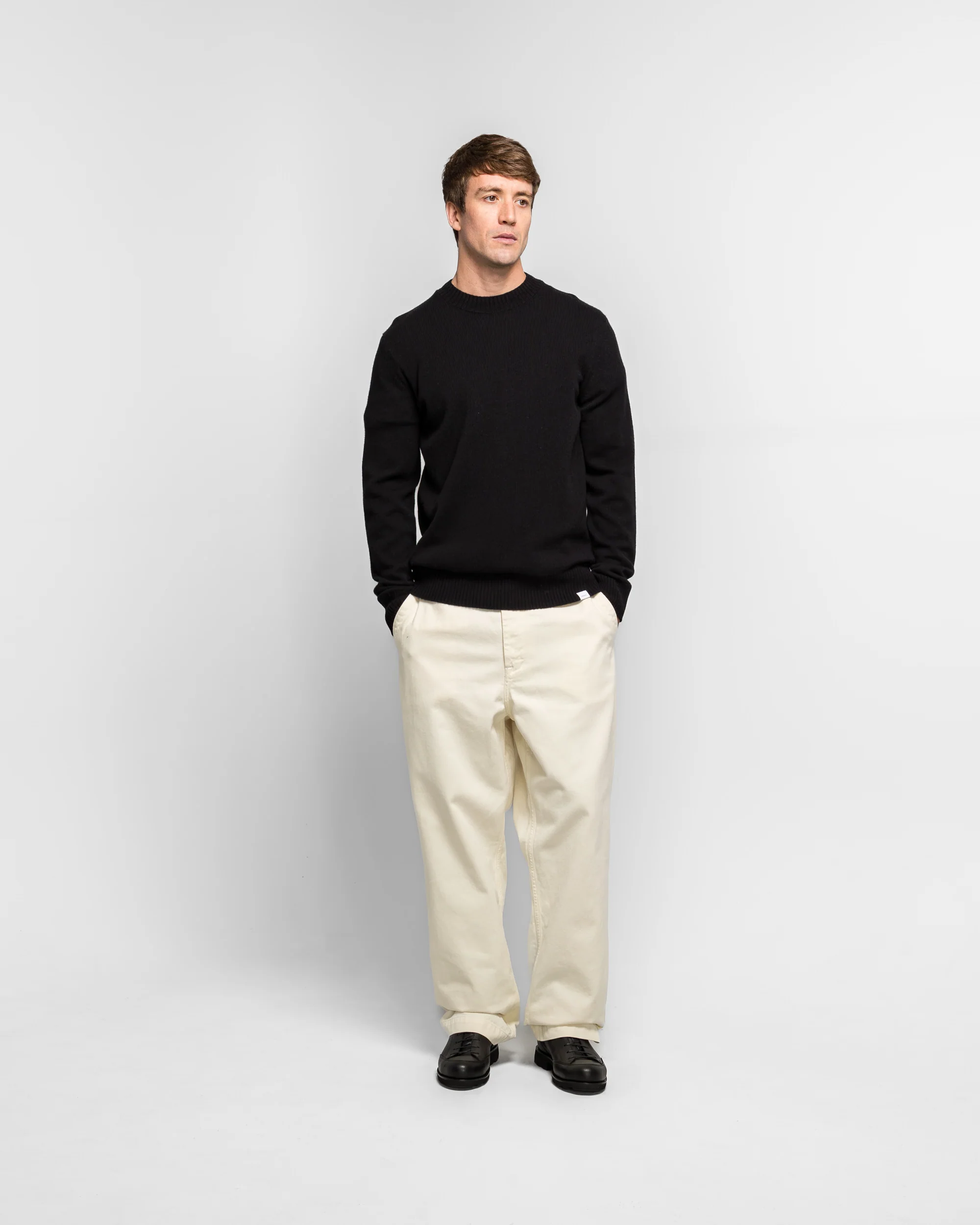 Standard Merino Lambswool Sweater - Black - Image 5