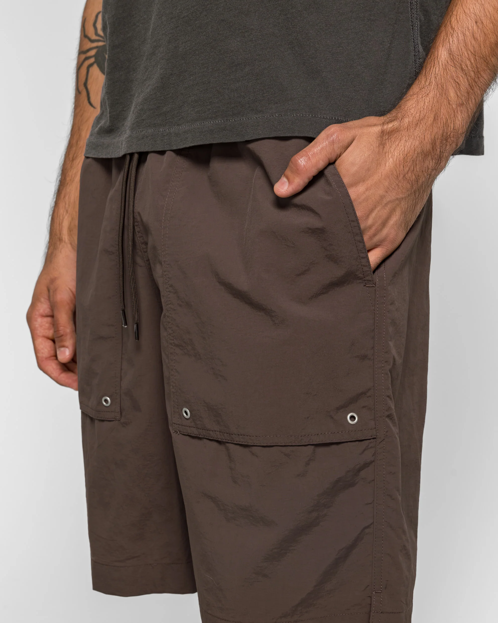 Sund Relaxed Recycled Nylon Swimmers - Shale - Image 5