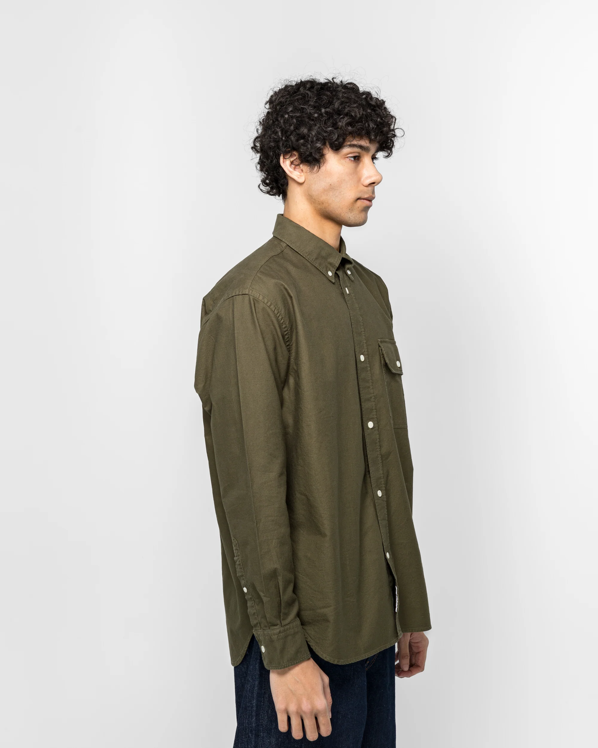 Ole Oversized GMD Oxford Shirt - Olive Night - Image 3