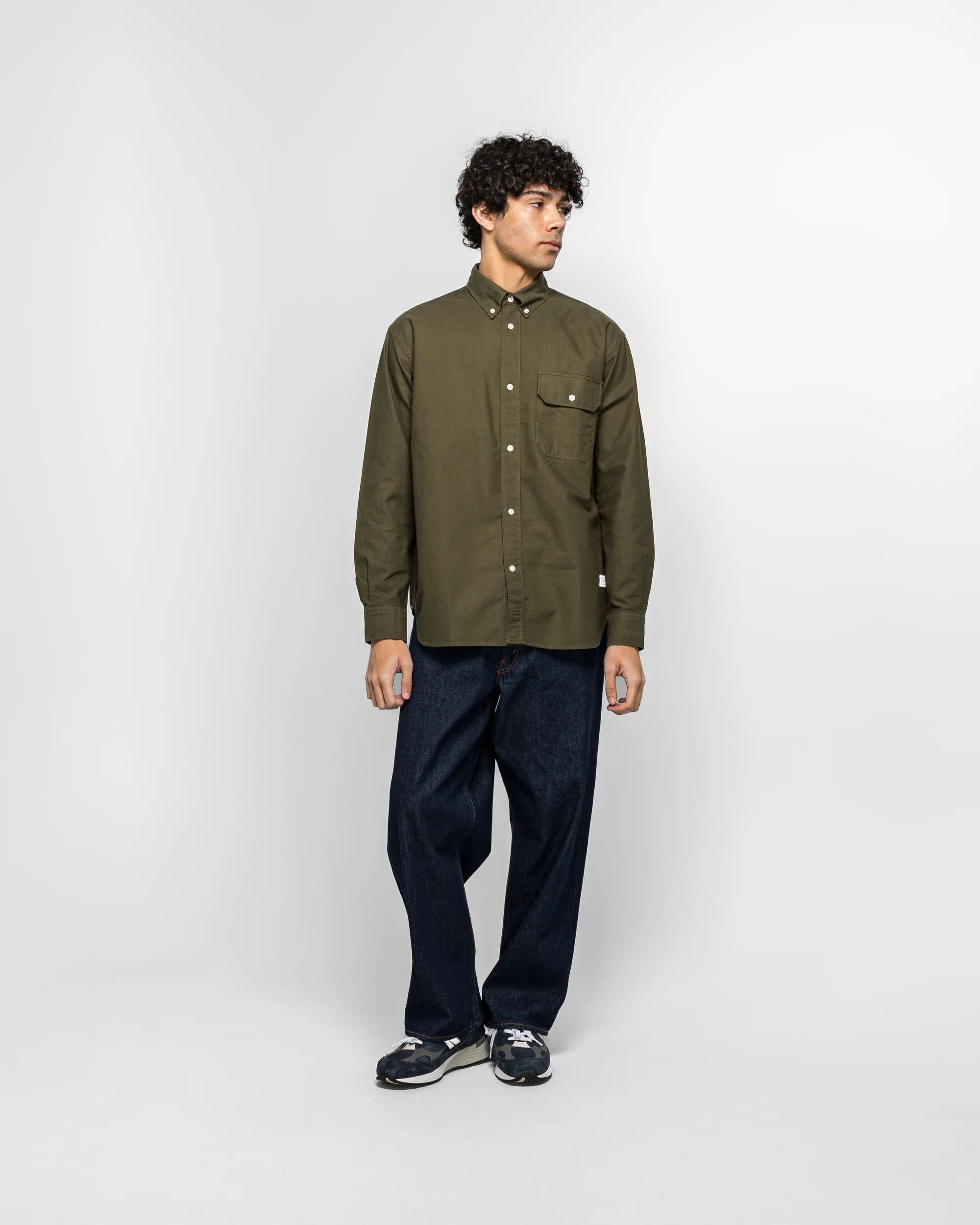 Ole Oversized GMD Oxford Shirt - Olive Night - Image 6
