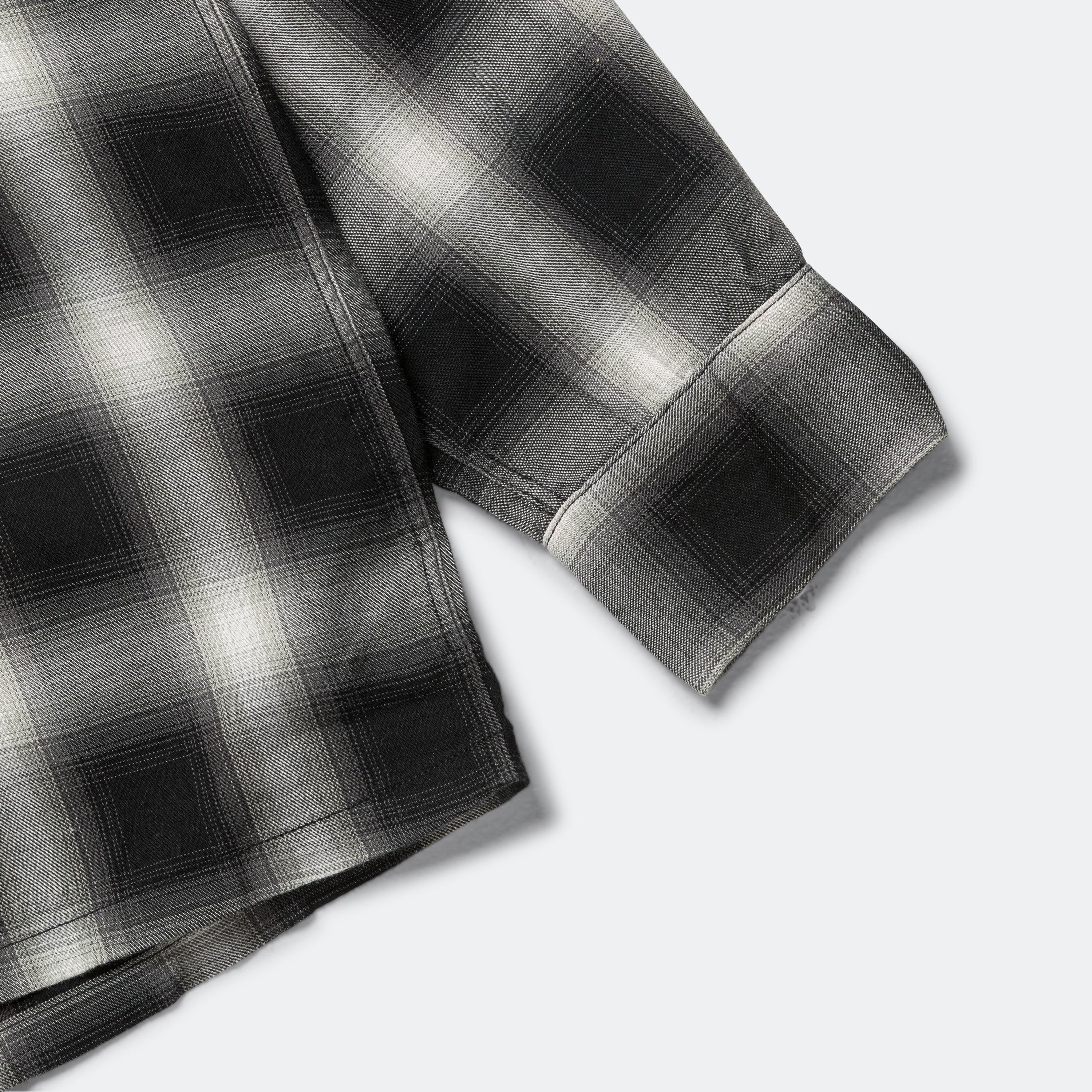 Ombre Check Shirt - Black - Image 5