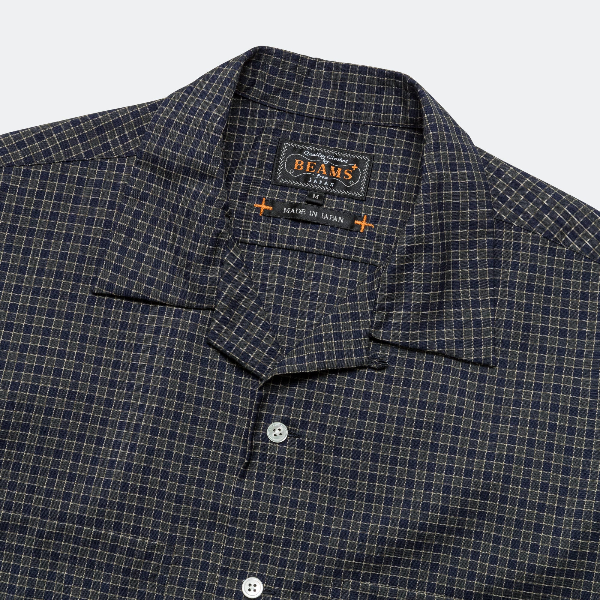 Open Collar Washable Wool Plaid - Green - Image 2