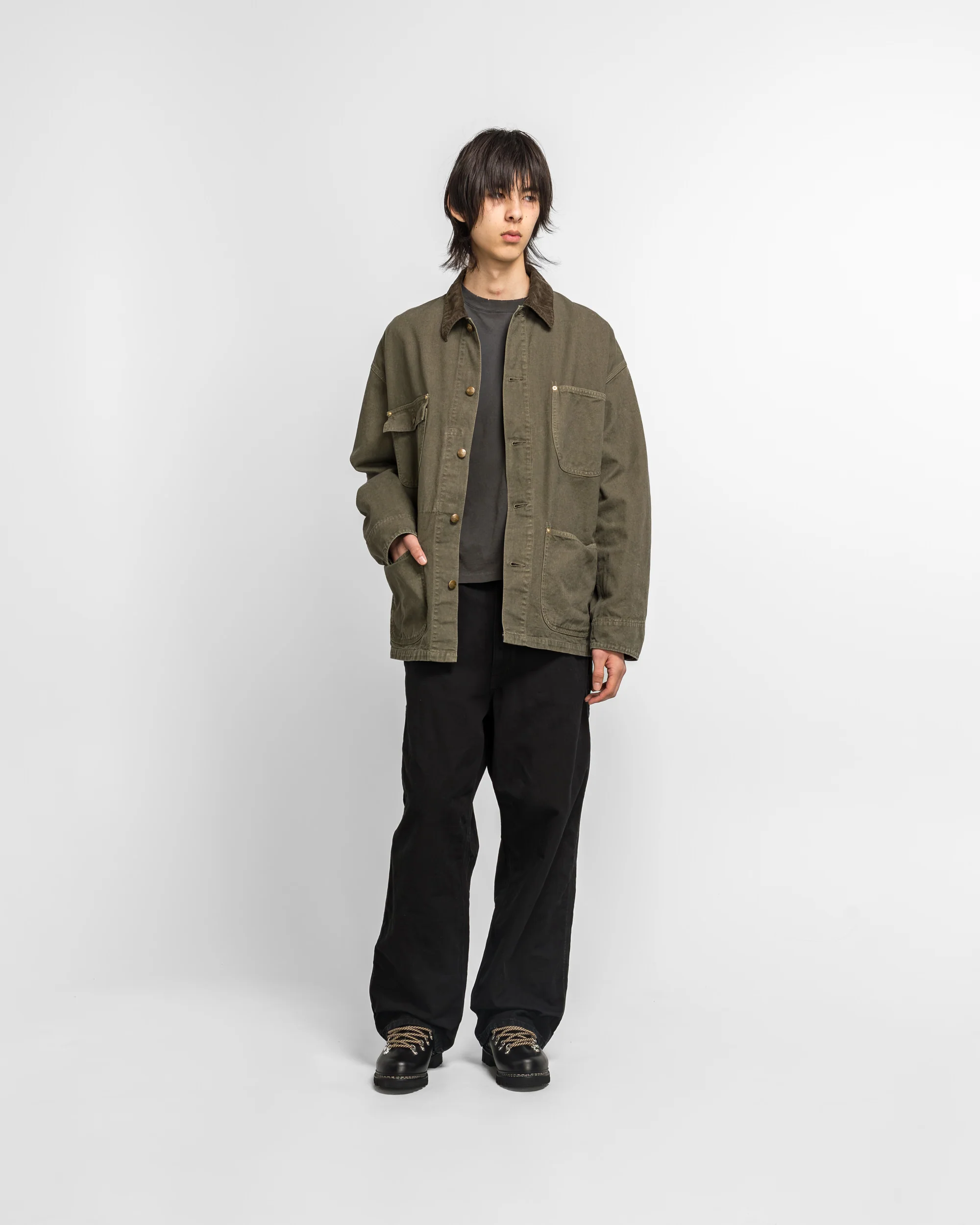 Relax Fit Oxford Coverall - Army Green - Image 7