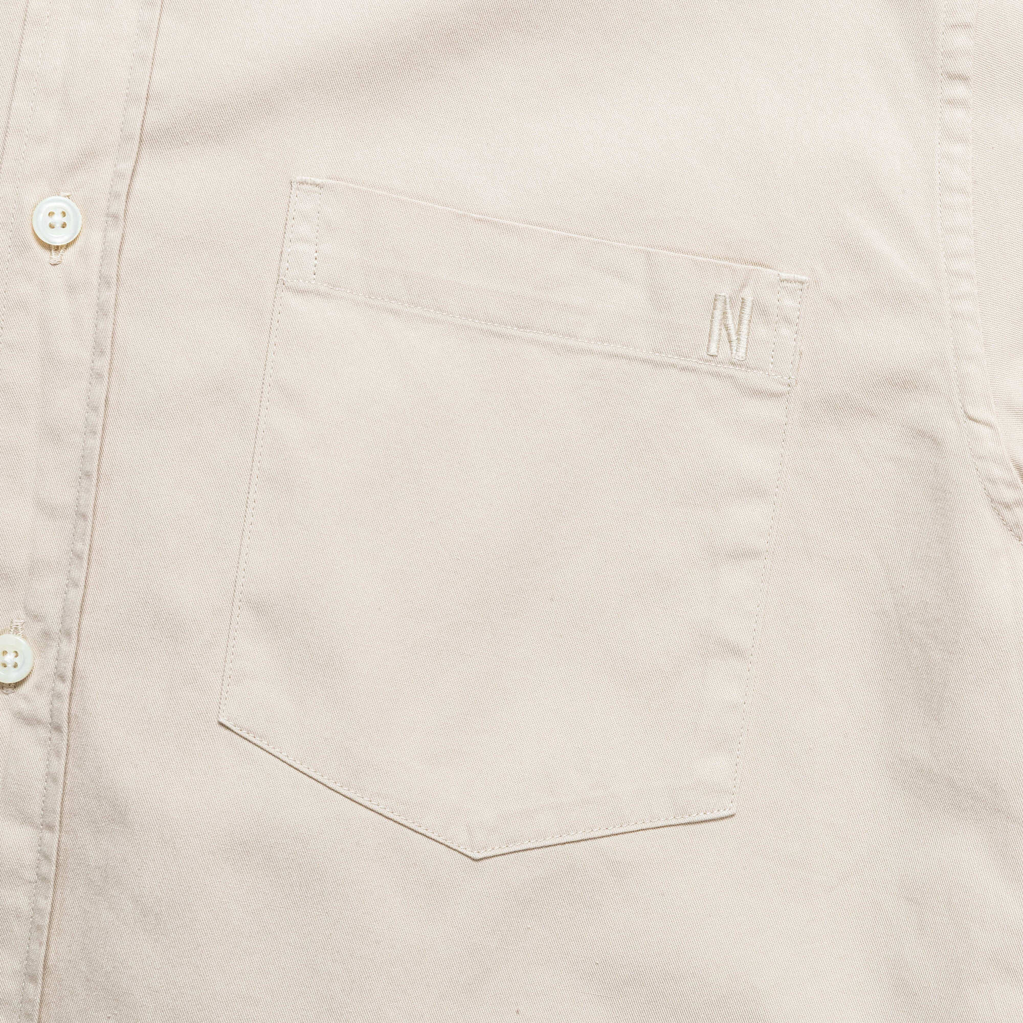 Osvald BD Twill Shirt - Oatmeal - Image 3
