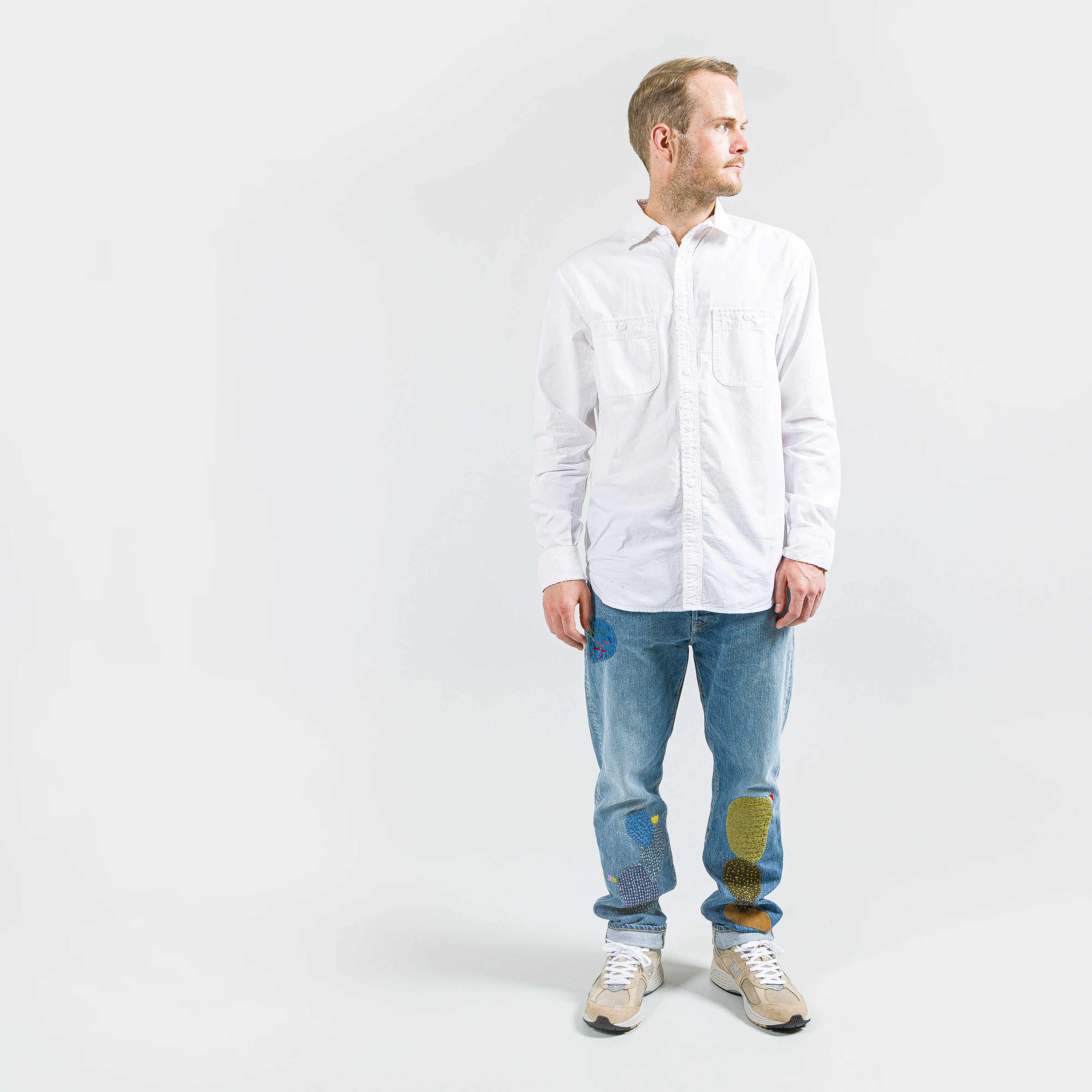 OX KOUNTRY Work Shirt (RAIN BANDANA Remake) - White - Image 7