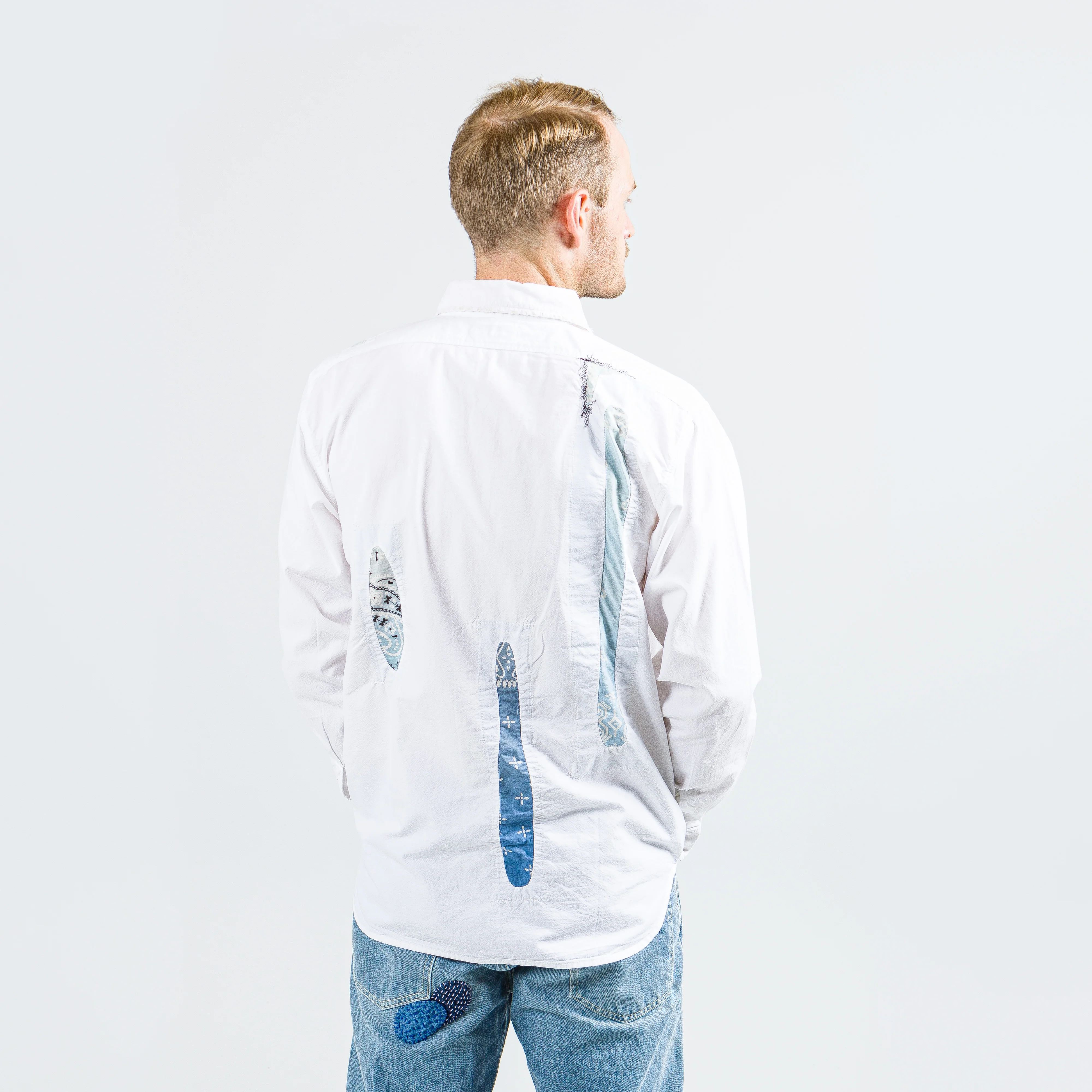 OX KOUNTRY Work Shirt (RAIN BANDANA Remake) - White - Image 8