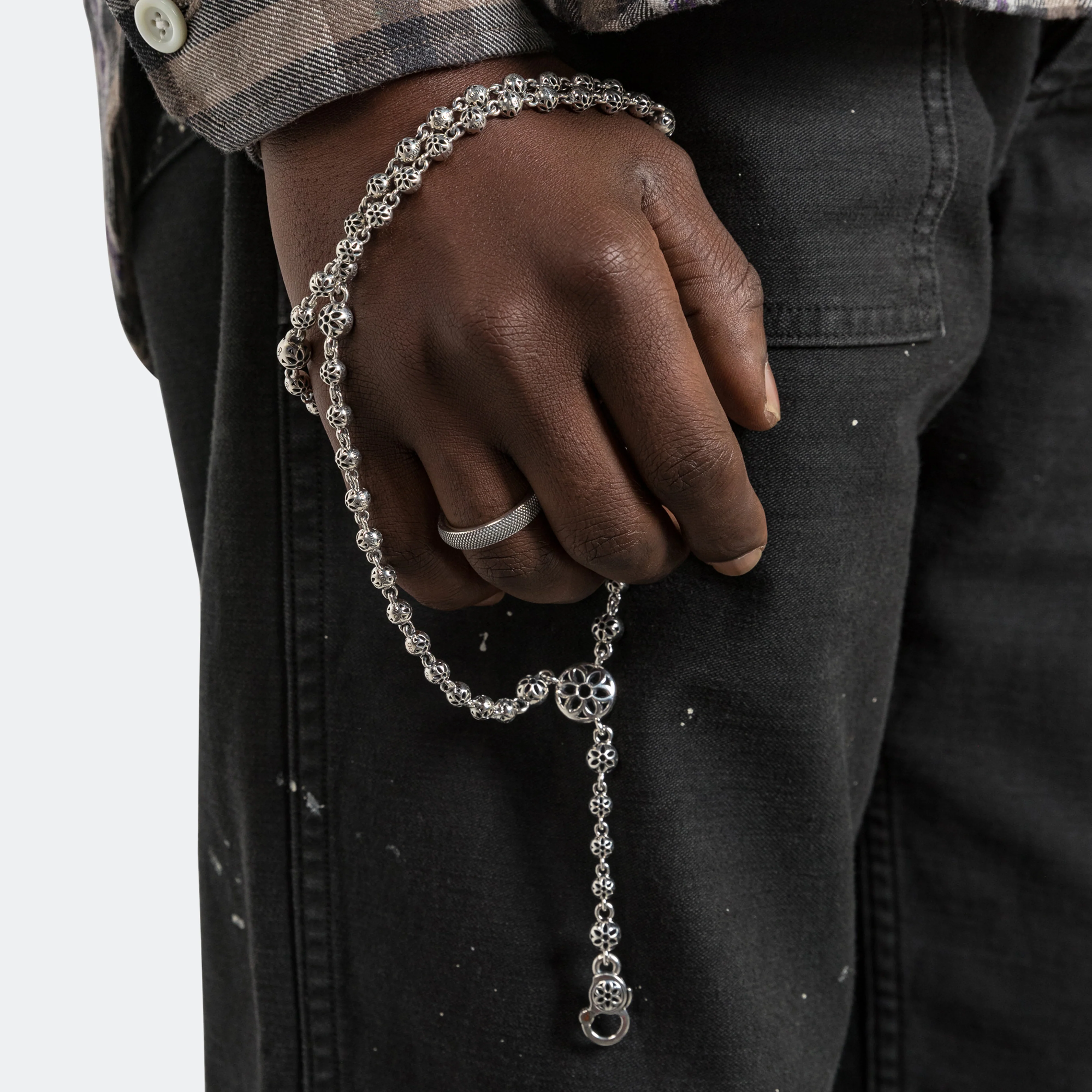 Oyster Rosary Necklace - 925 Silver - Image 8