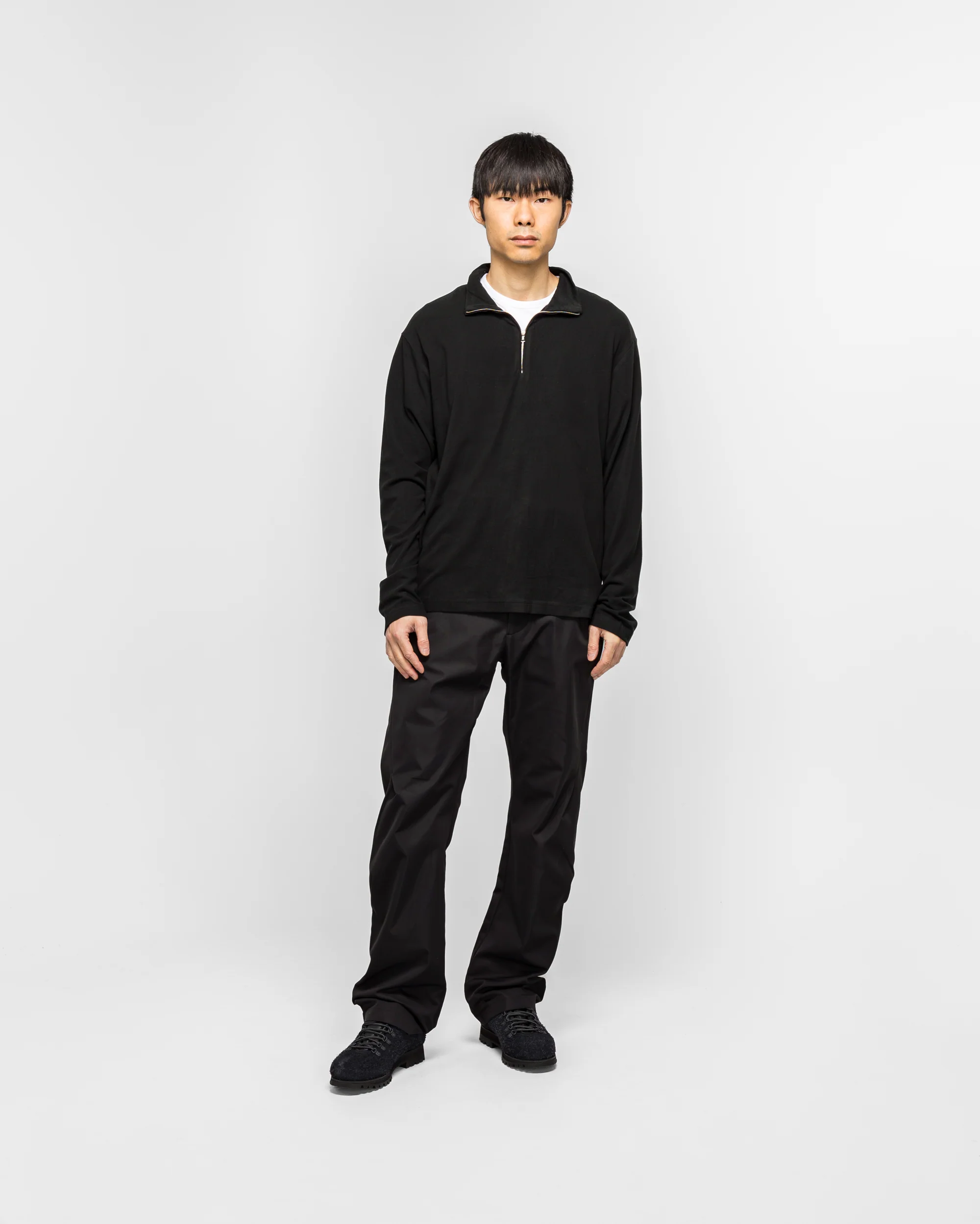 Half Zip-up Fleece (Archive) - Black - Image 5