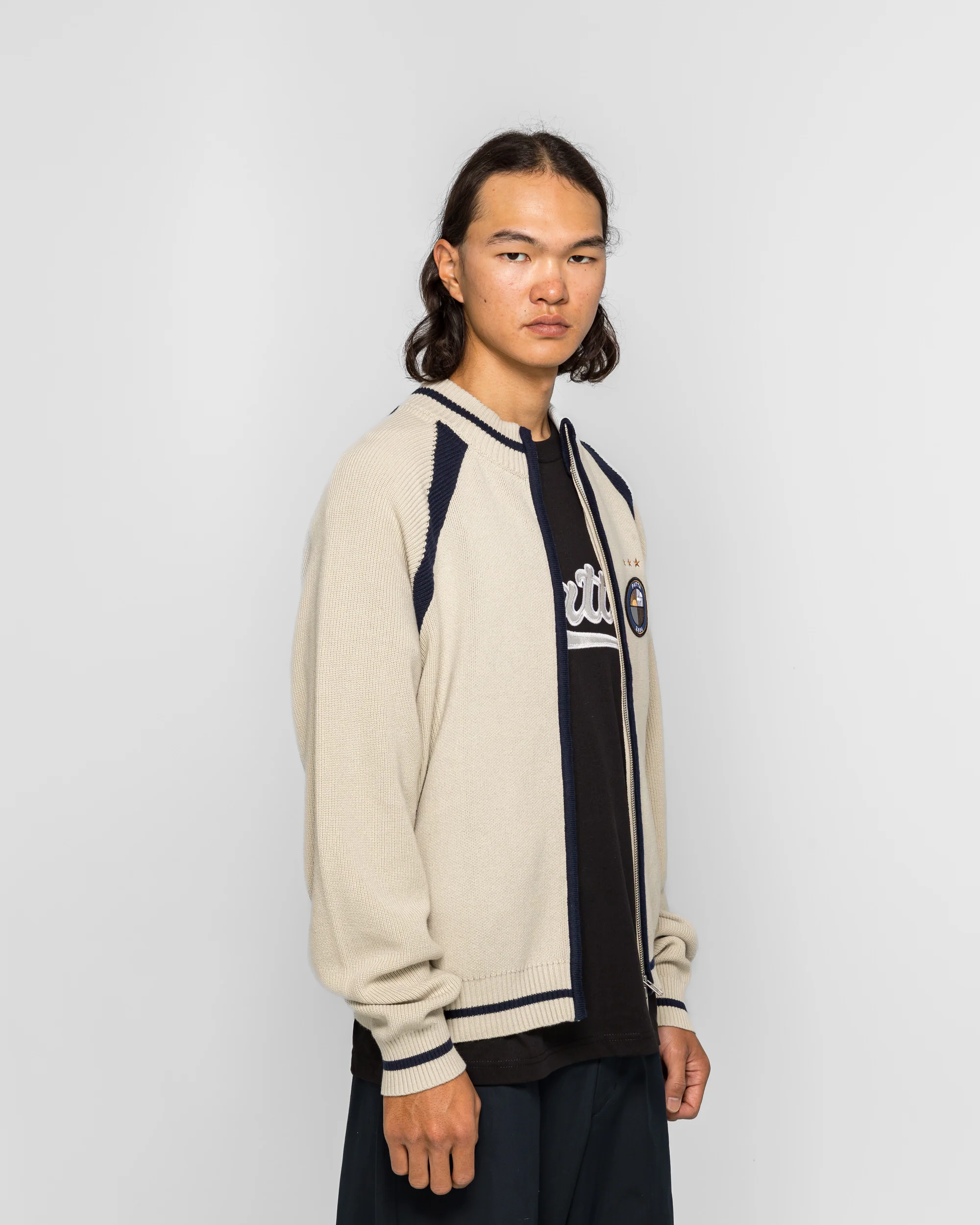 Track Top Cardigan - Vaporous Grey - Image 3