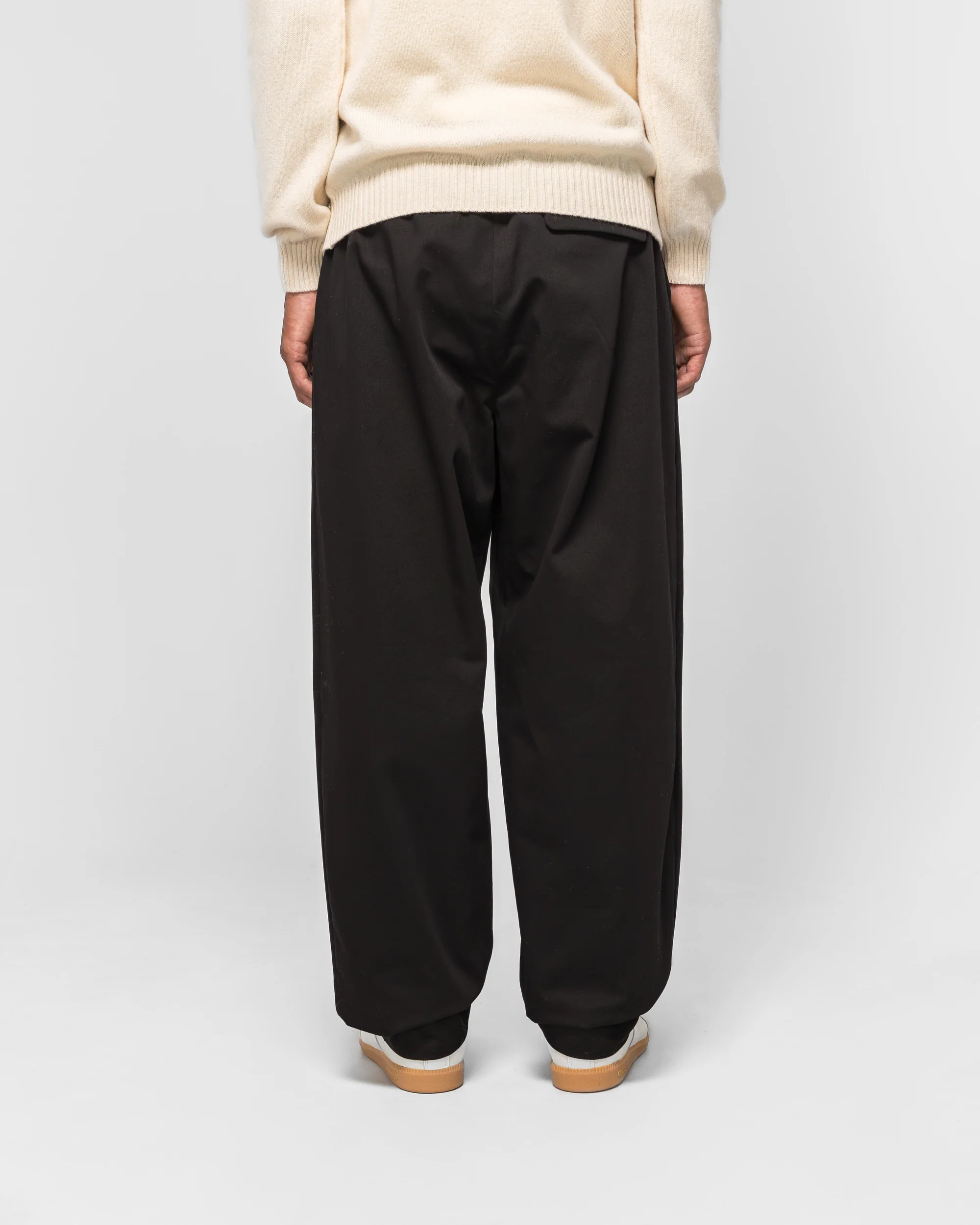 Pleated Trousers - Black Tailoring Twill - Image 4