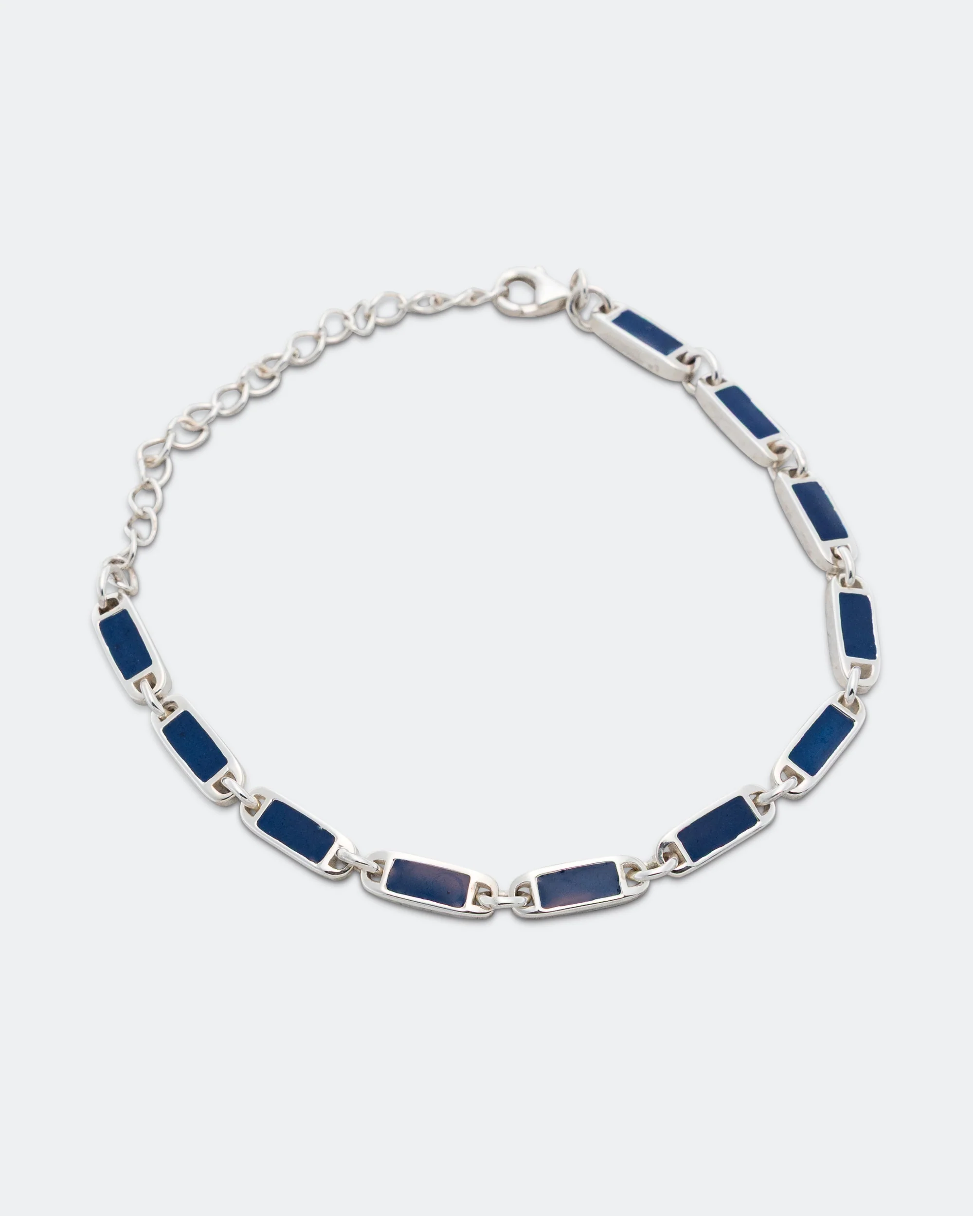 Poncho Bracelet - 925 Silver/Navy