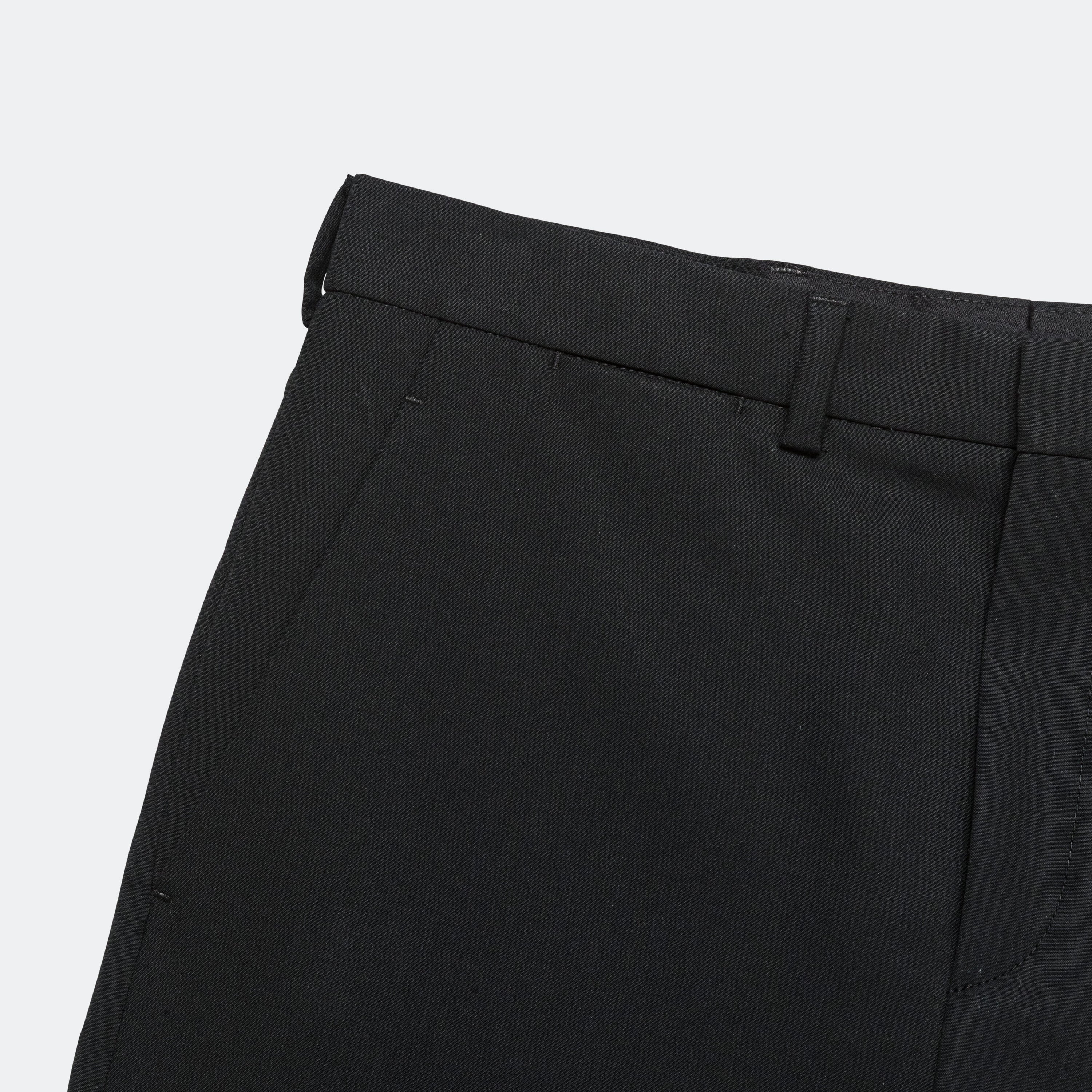 Popeline Wool Trousers - Black - Image 3