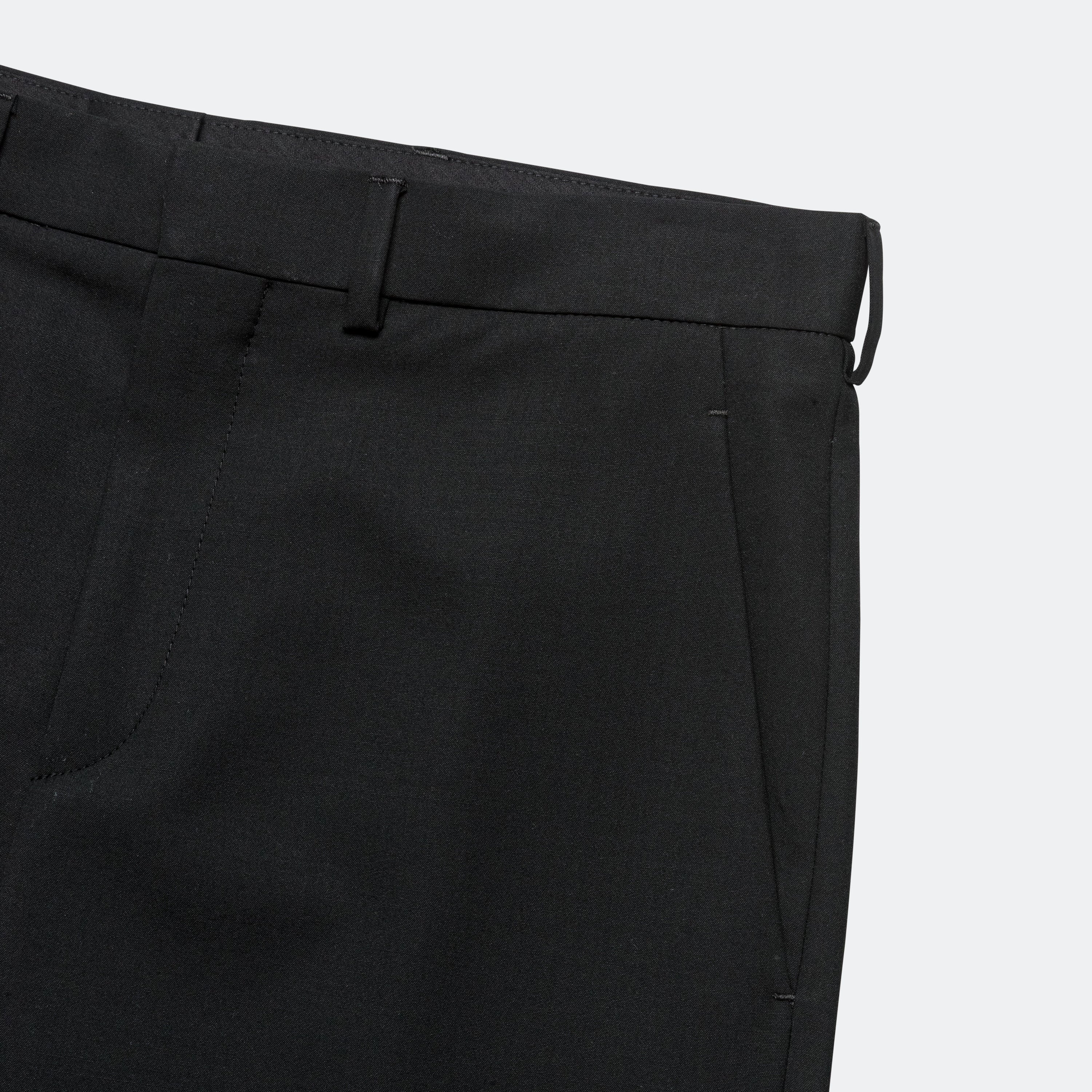 Popeline Wool Trousers - Black - Image 4