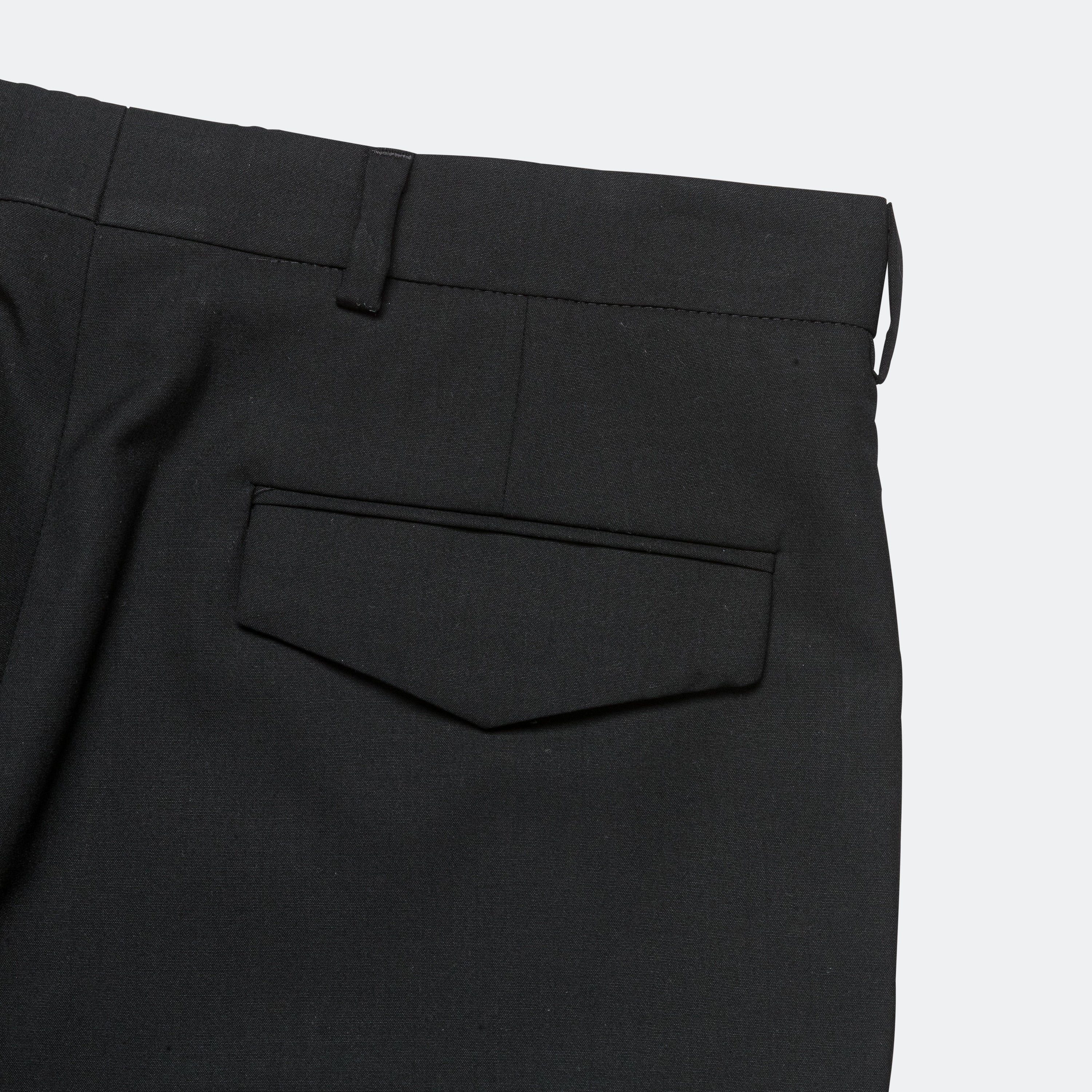 Popeline Wool Trousers - Black - Image 5