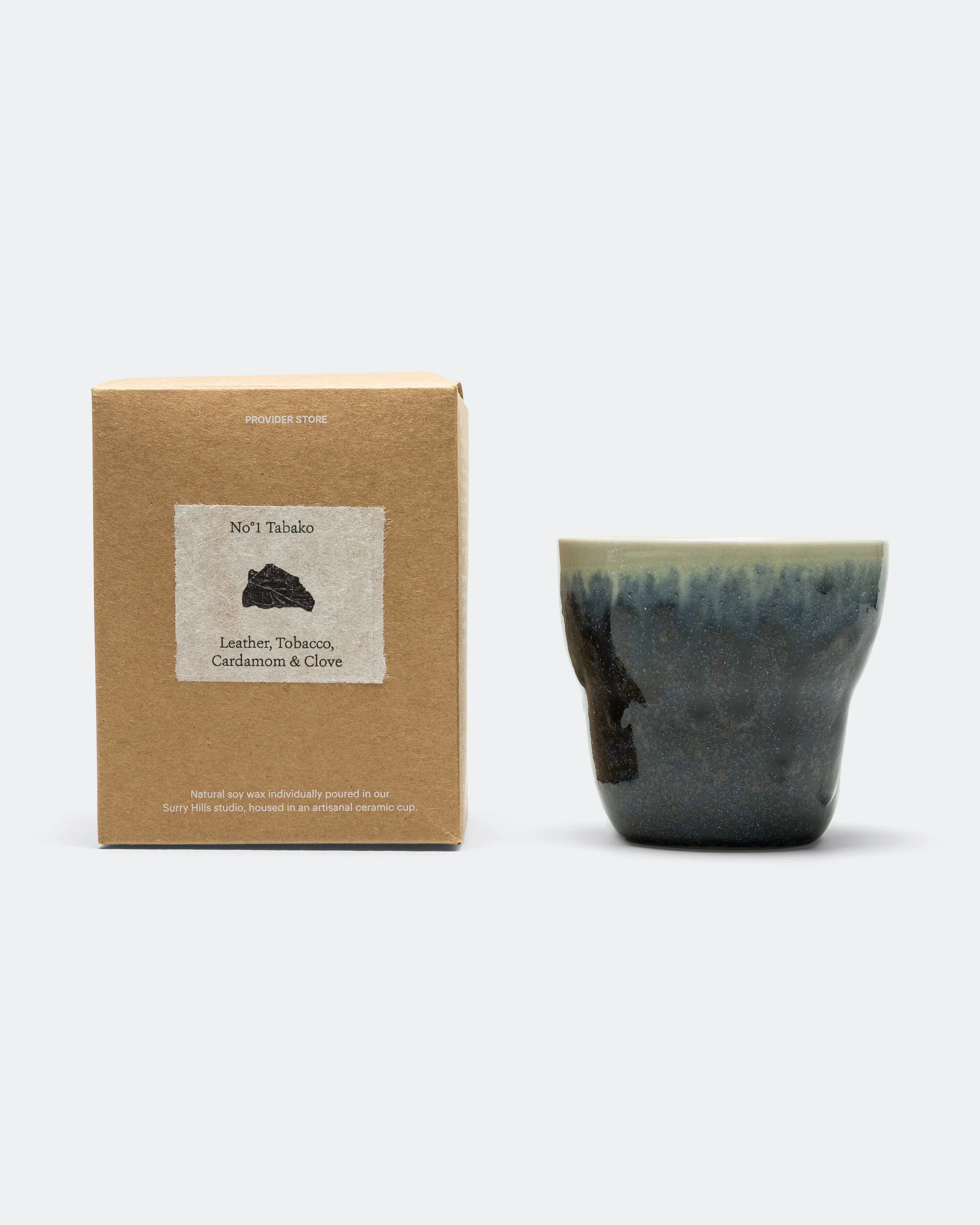Inaba Pinch Candle - Indigo/Cream - Image 2