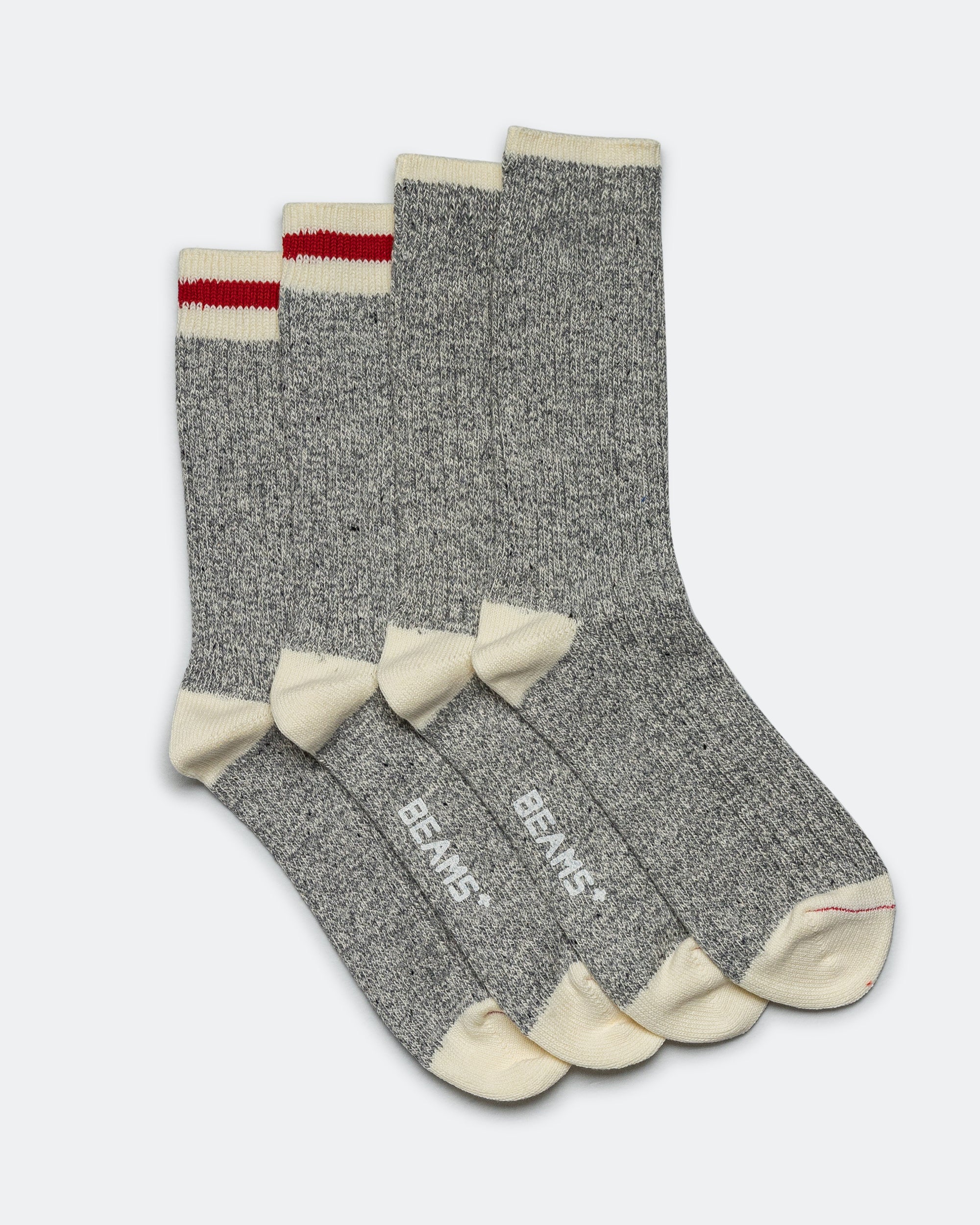 Rag Socks - Grey/Red - Image 2