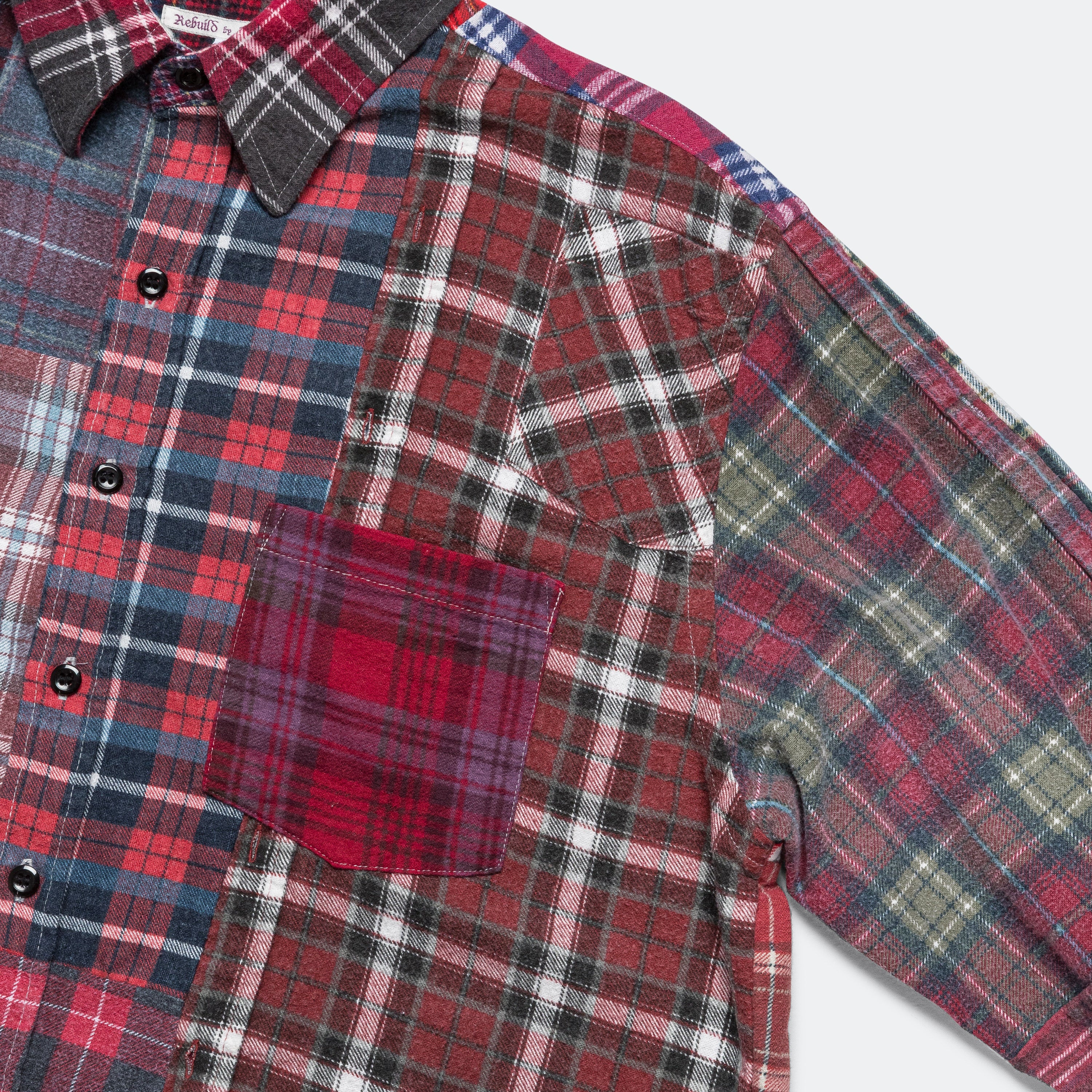 Rebuild Flannel Straight Hem Shirt SS25 - Medium #3 - Image 5