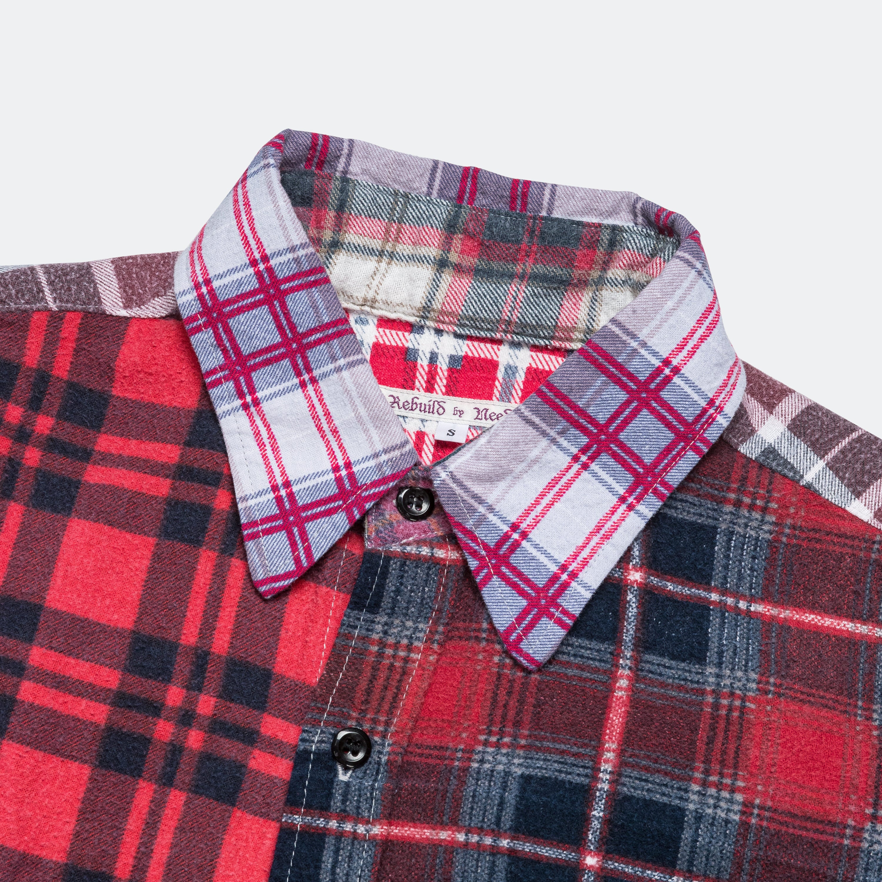 Rebuild Flannel Straight Hem Shirt SS25 - Small #3 - Image 3