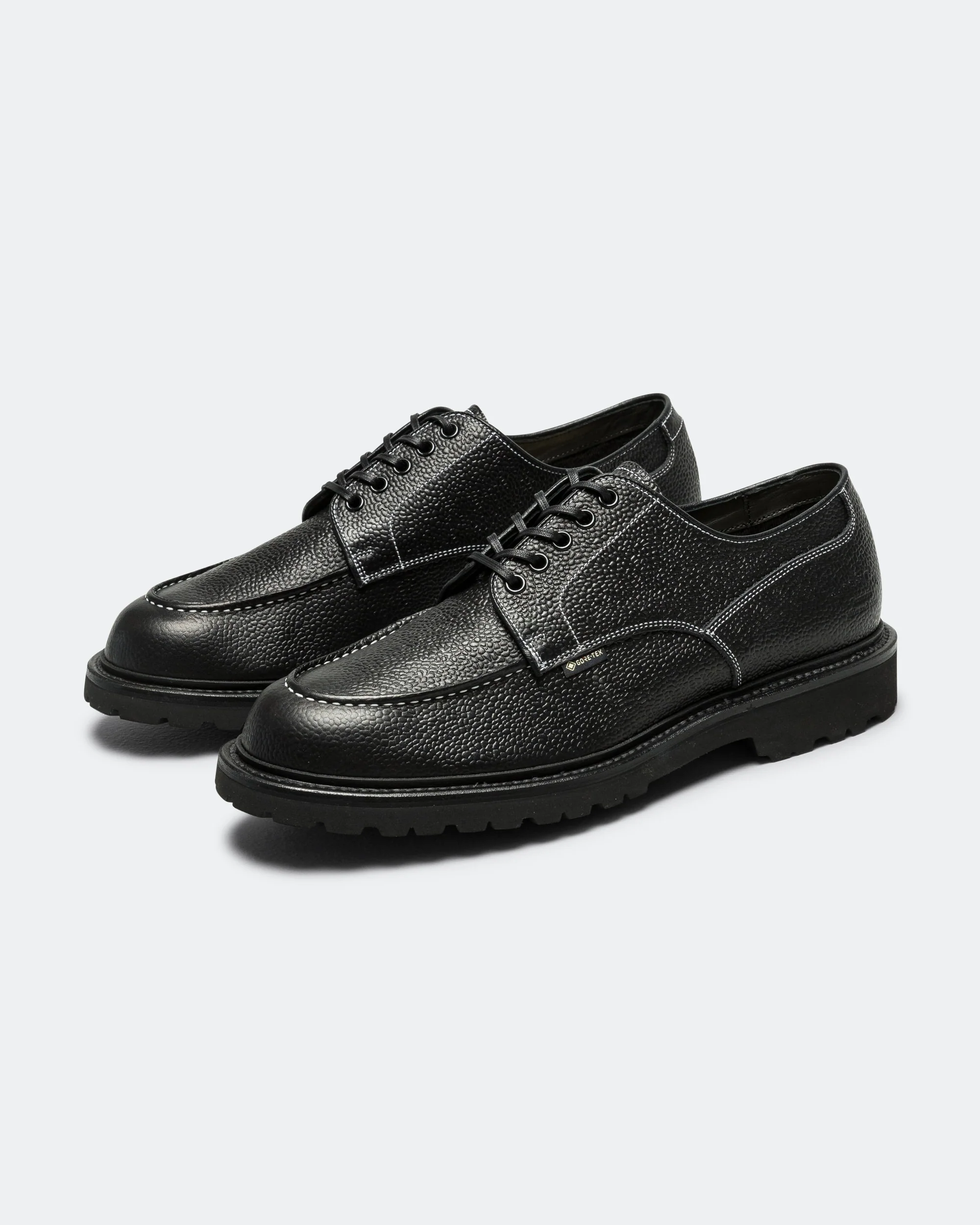 U-Tip Derby GORE-TEX - Pebbled Black Leather/Reflective Stitching - Image 2