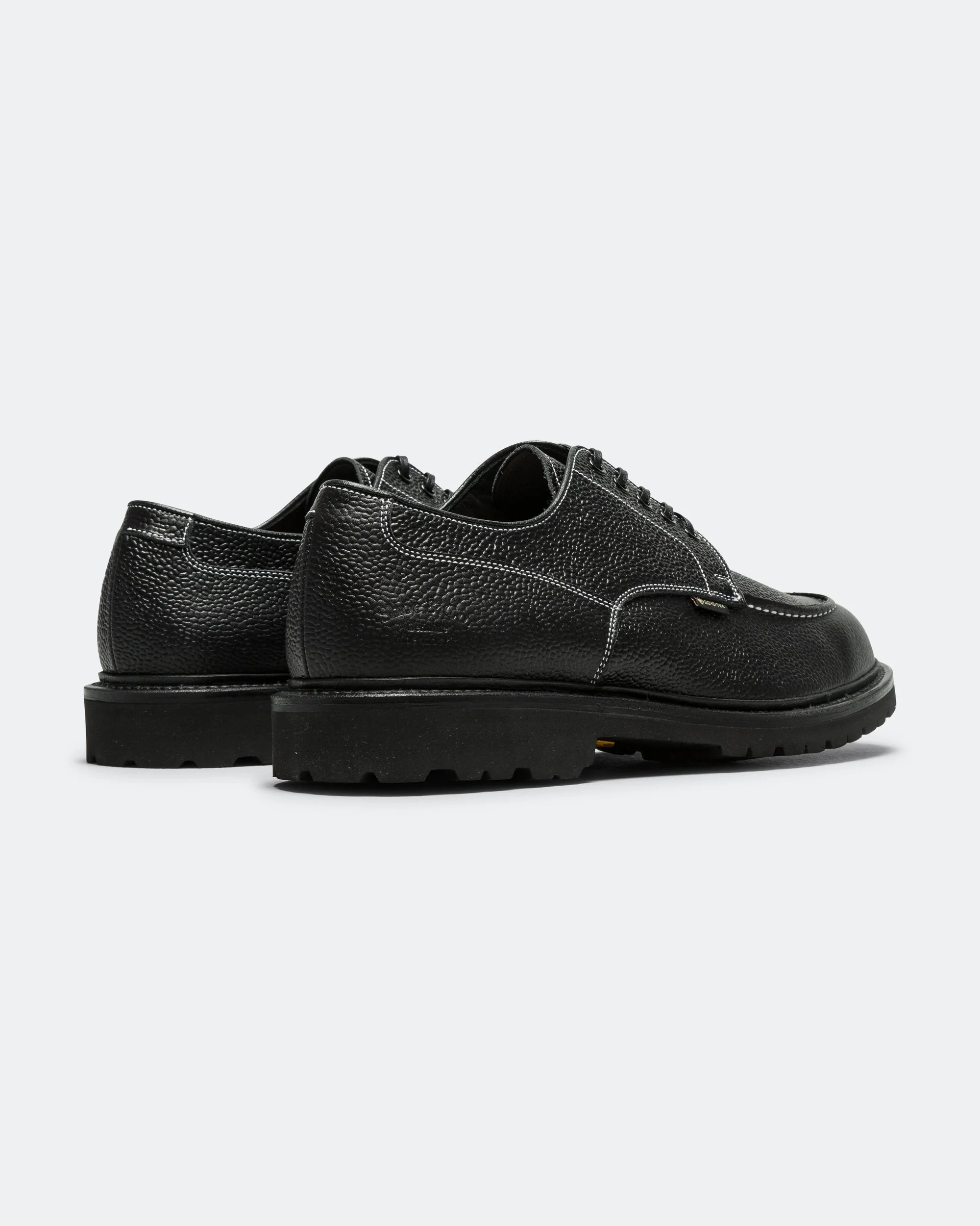 U-Tip Derby GORE-TEX - Pebbled Black Leather/Reflective Stitching - Image 3